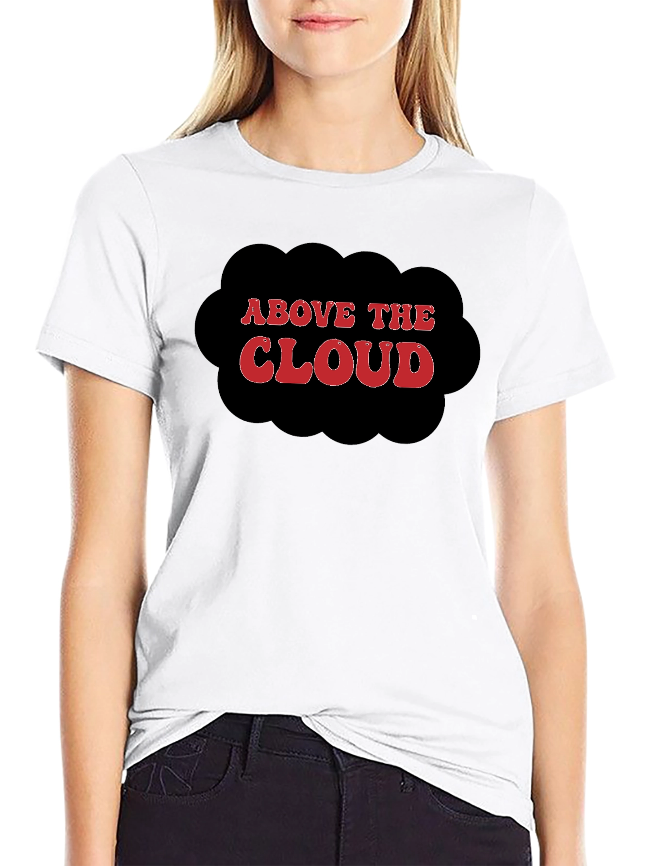 Above the Cloud Black Graphic Tee