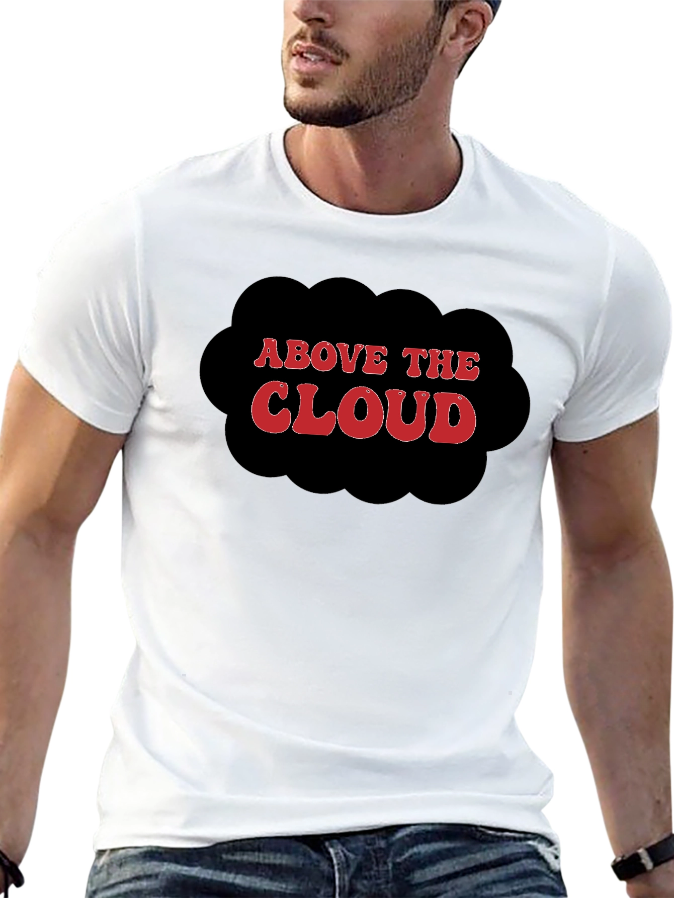 Above the Cloud Black Graphic Tee
