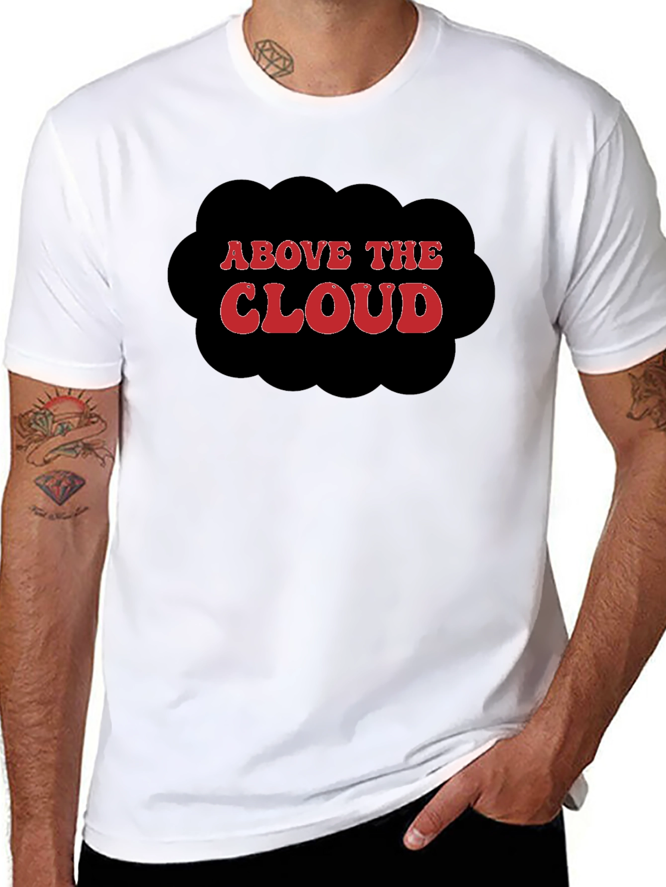 Above the Cloud Black Graphic Tee