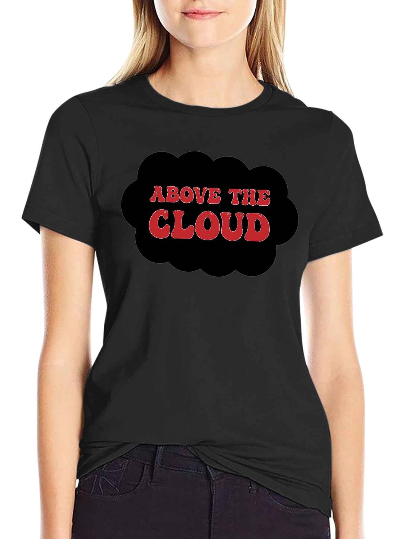 Above the Cloud Black Graphic Tee