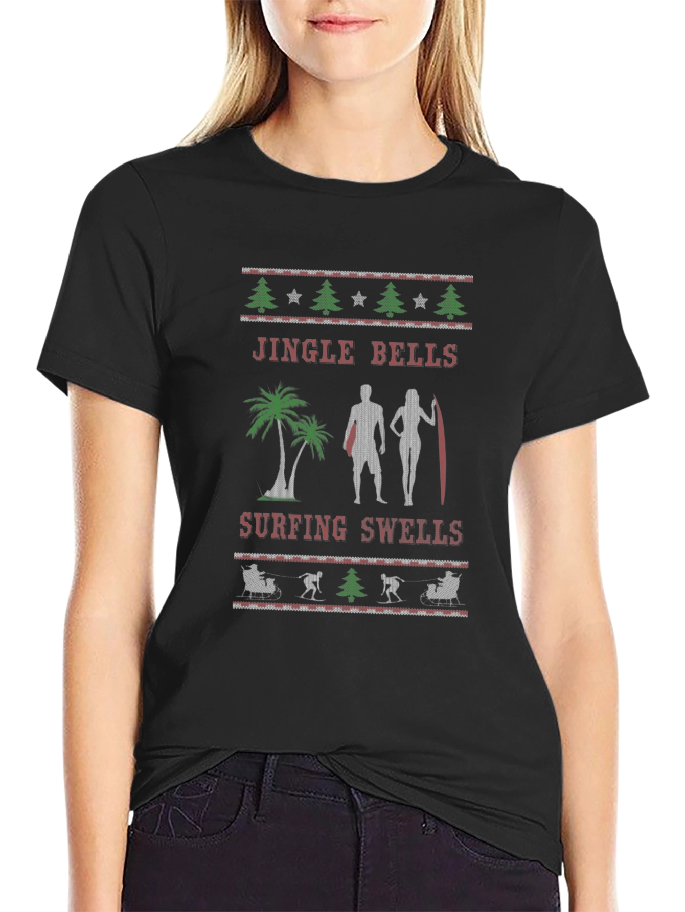 Surfing Swells Holiday Tee