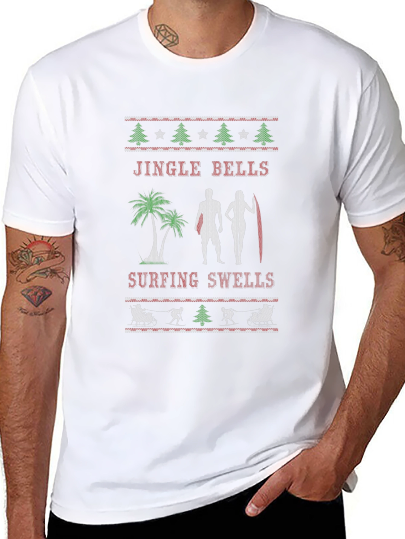 Surfing Swells Holiday Tee