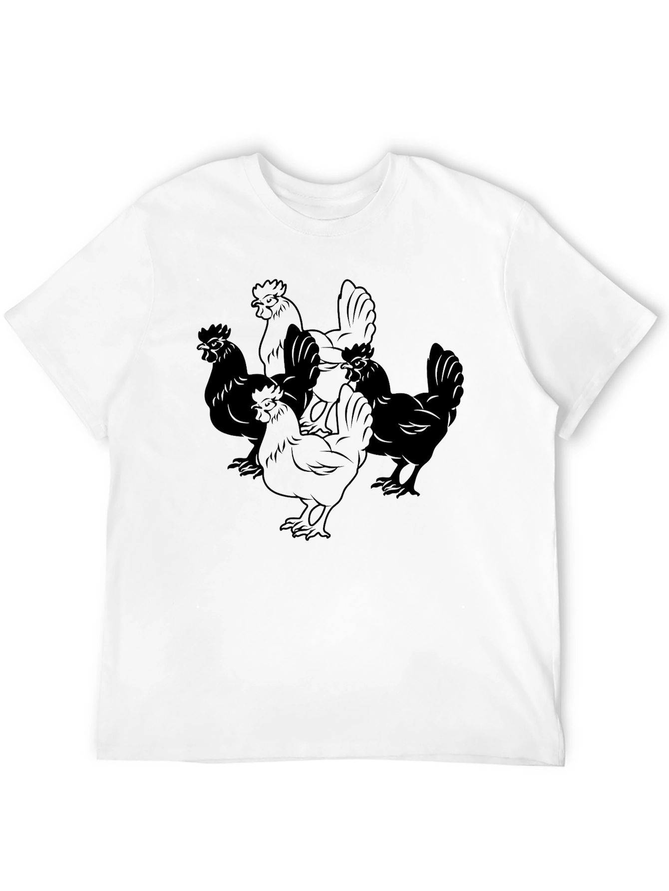 Chicken Graphic Black T-Shirt - Casual Style