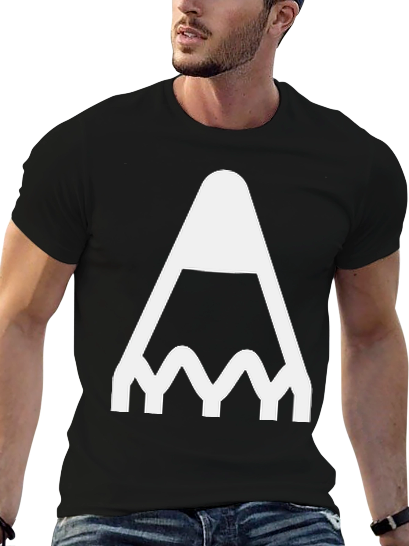 Pencil Icon Black T-Shirt