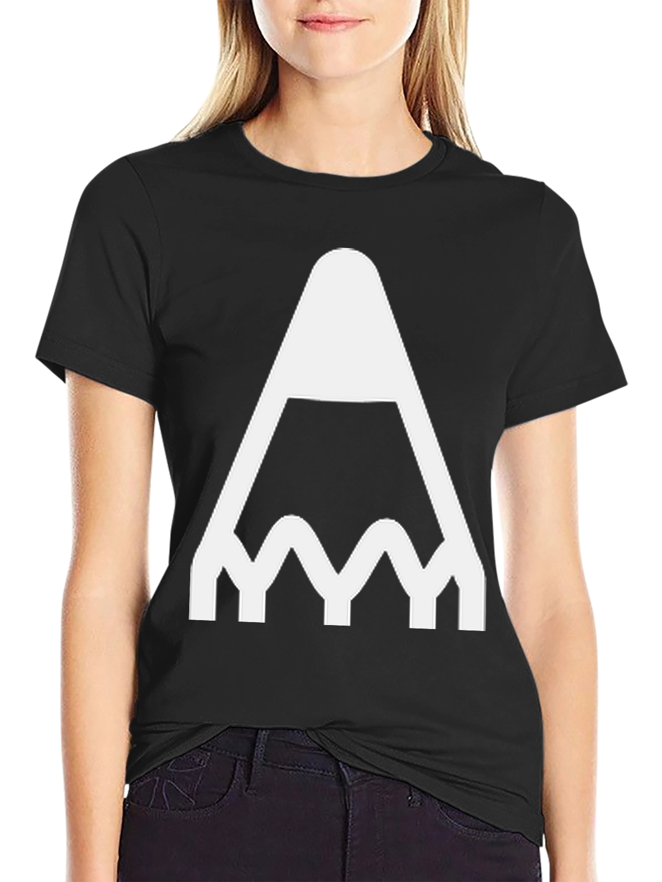 Pencil Icon Black T-Shirt