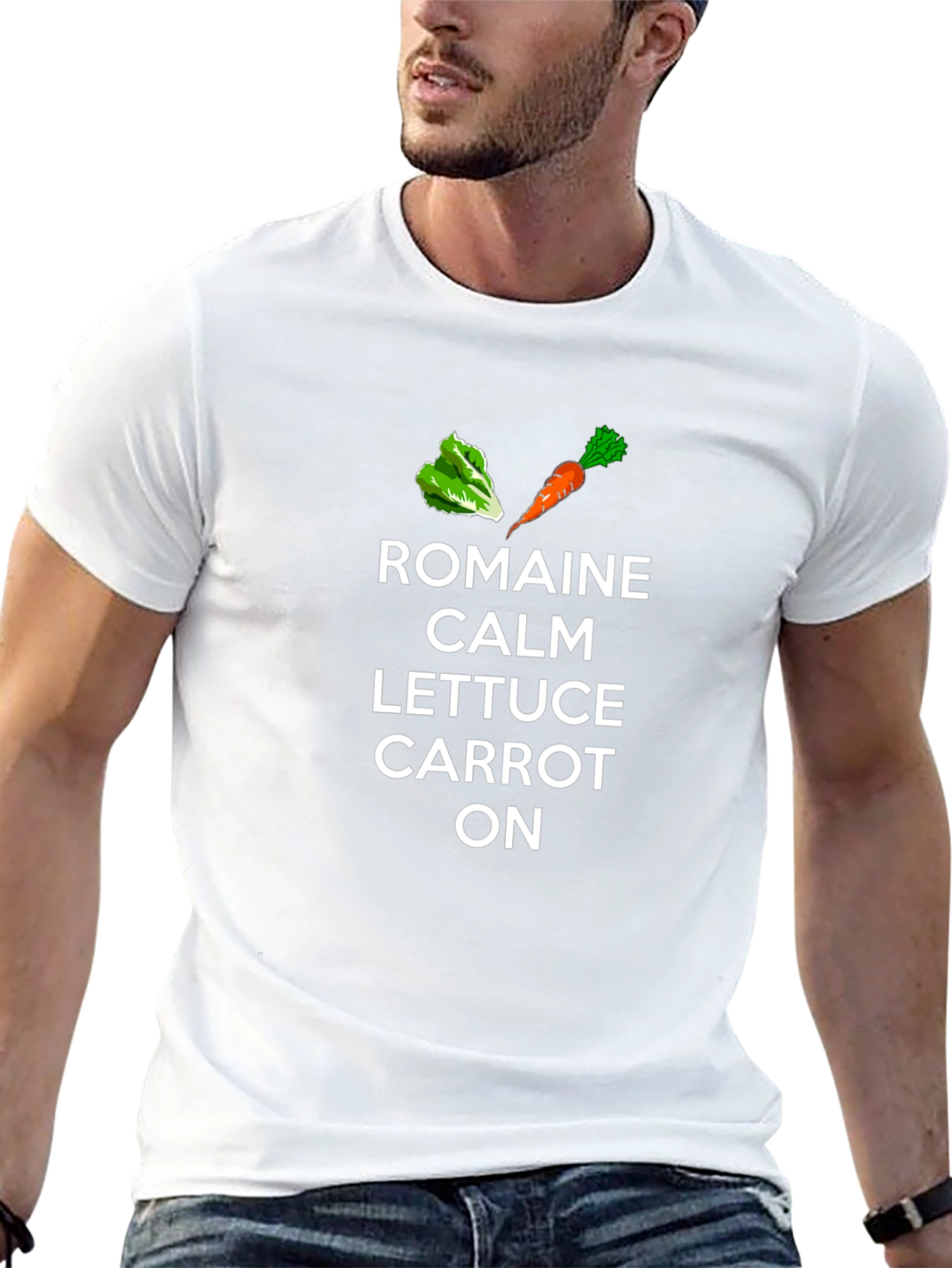 Romaine Calm Lettuce Carrot On T-Shirt