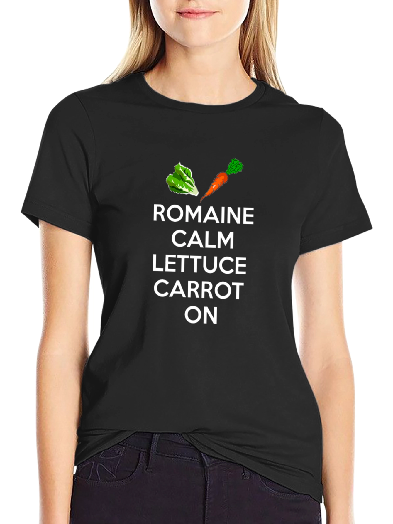 Romaine Calm Lettuce Carrot On T-Shirt