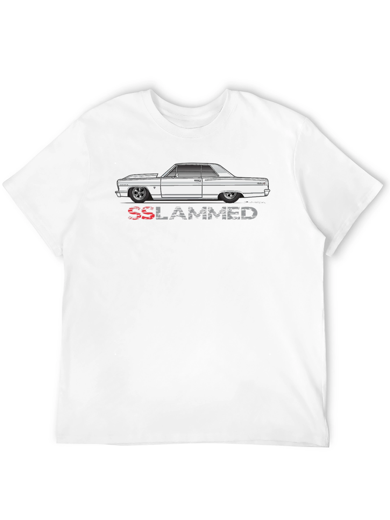 SS Slammed Car Graphic Tee - Classic Car Enthusiast