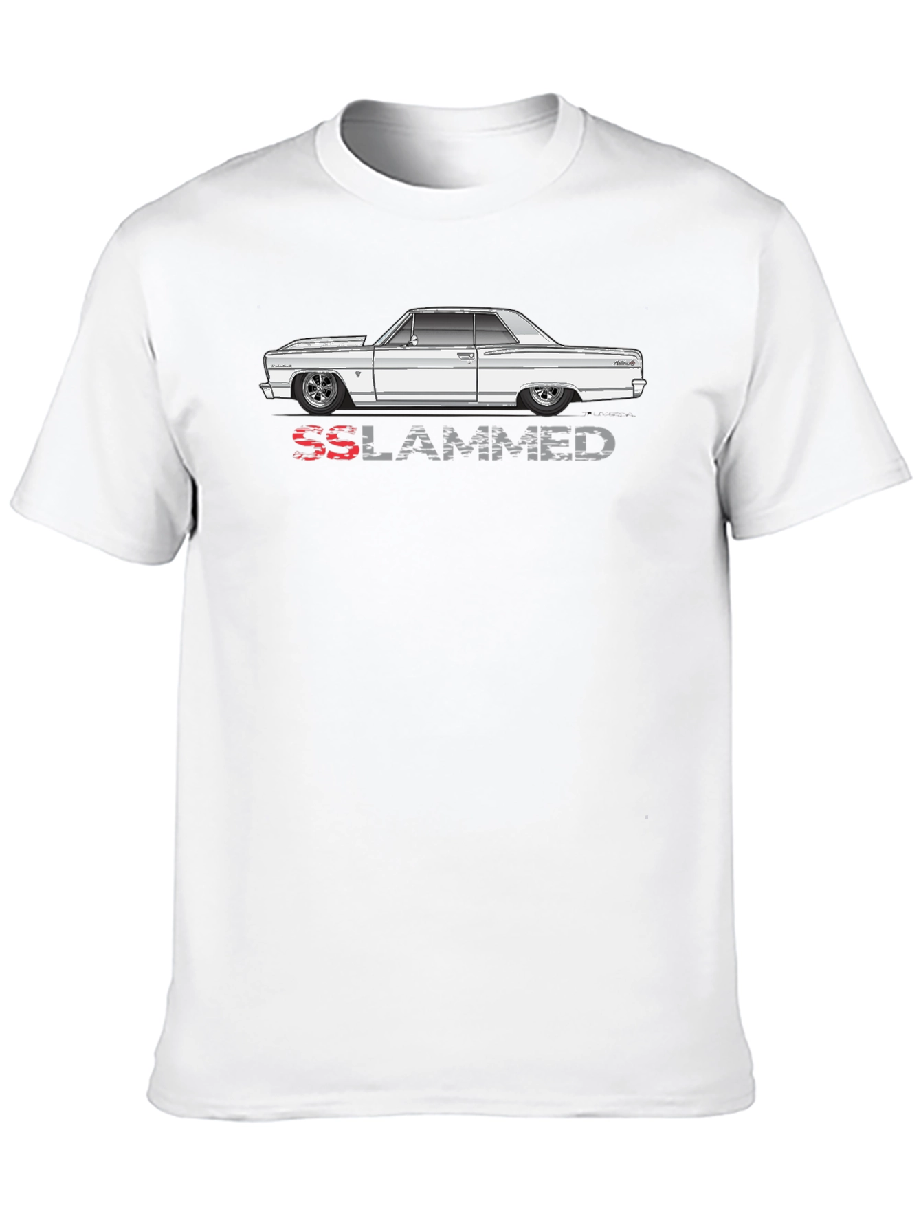 SS Slammed Car Graphic Tee - Classic Car Enthusiast