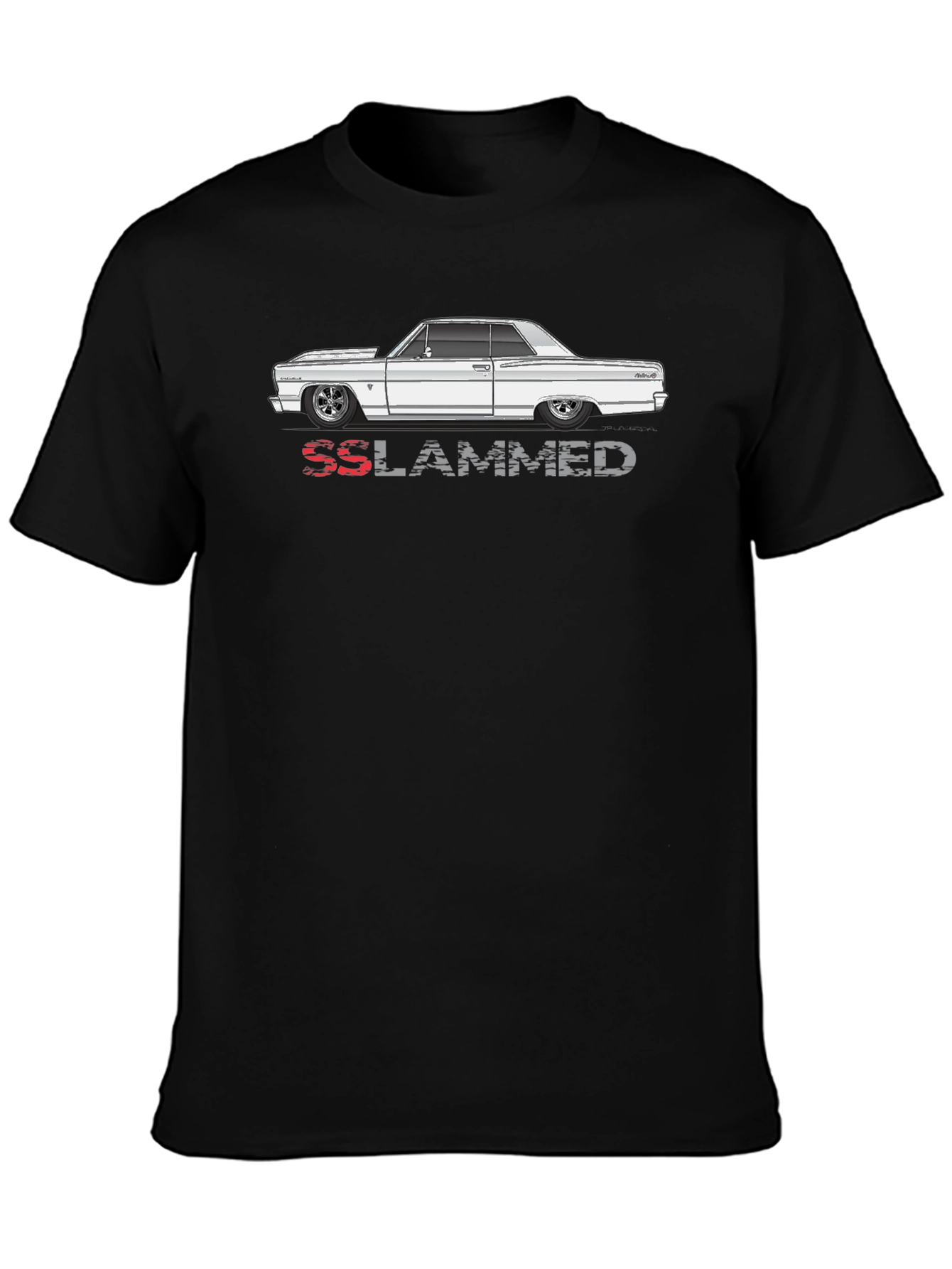 SS Slammed Car Graphic Tee - Classic Car Enthusiast