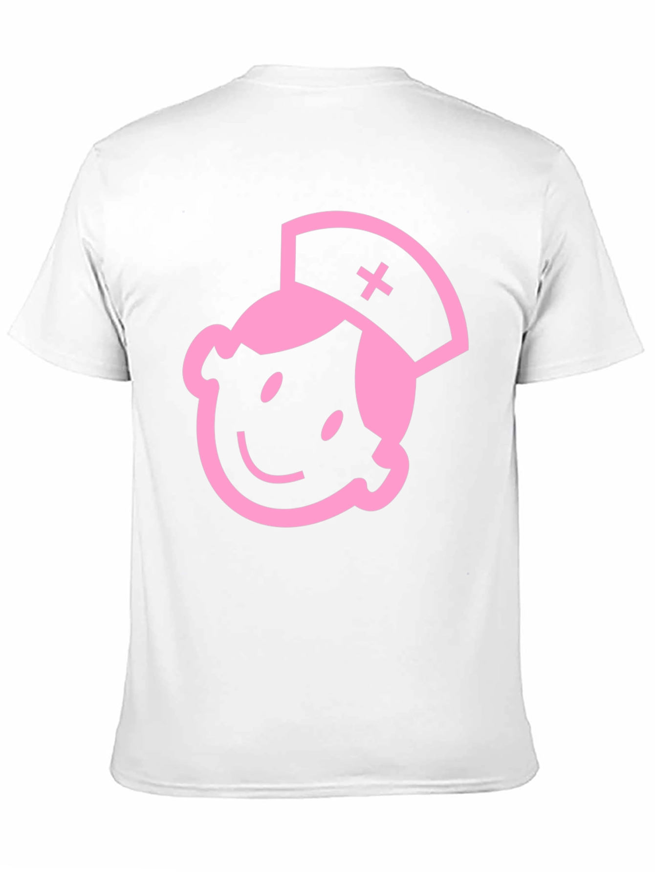 Pink Nurse Graphic Black Cotton T-Shirt
