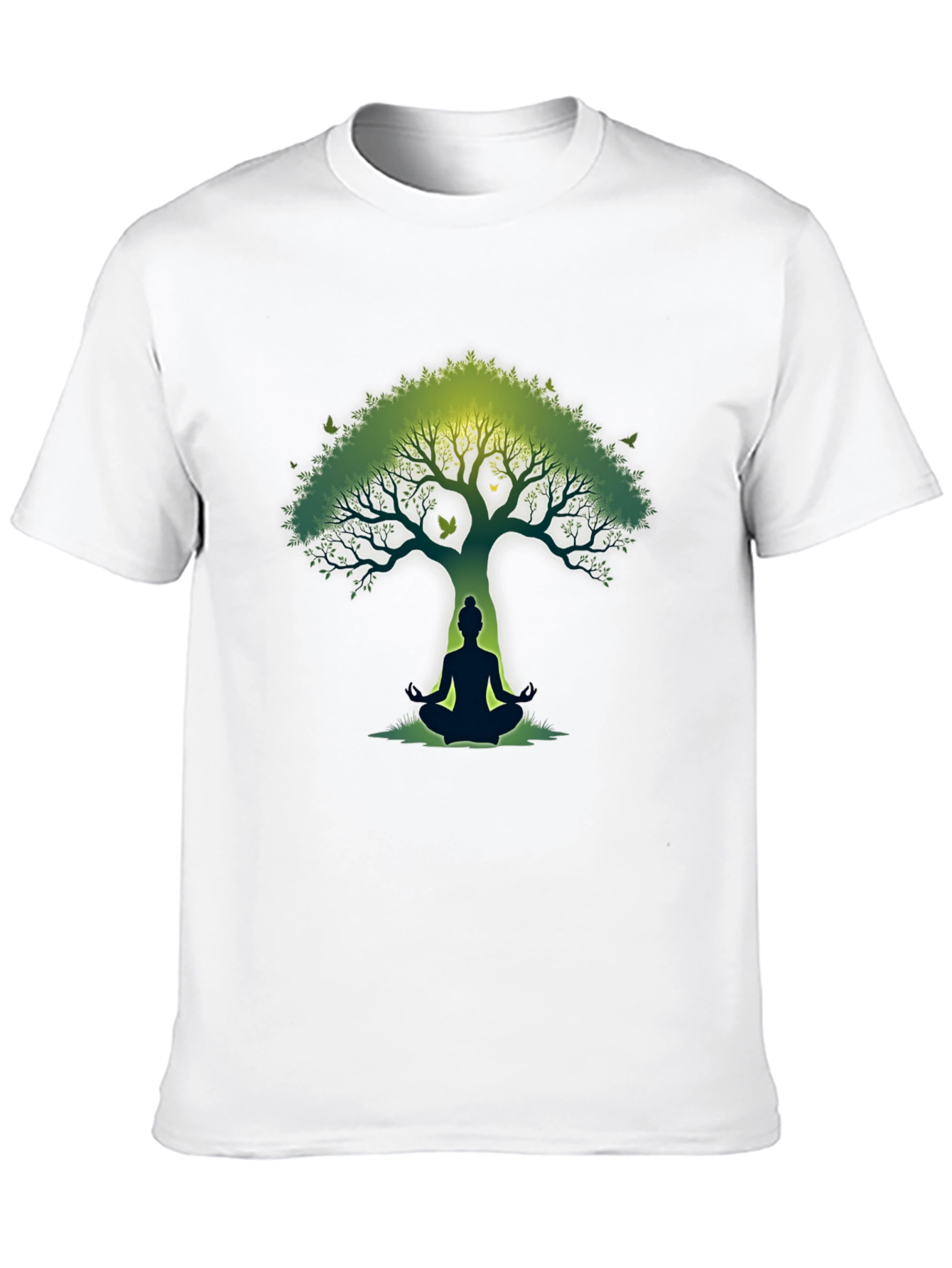 Zen Tree Meditation T-Shirt - Nature Inspired Graphic Tee