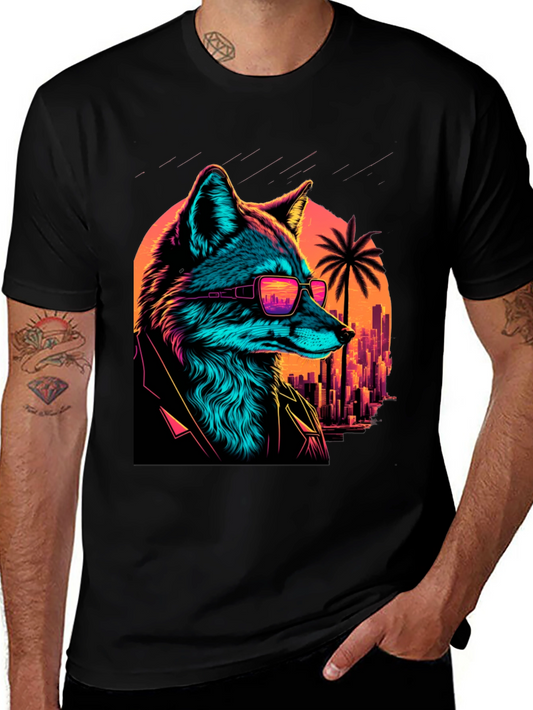 Retro Wave Wolf T-Shirt