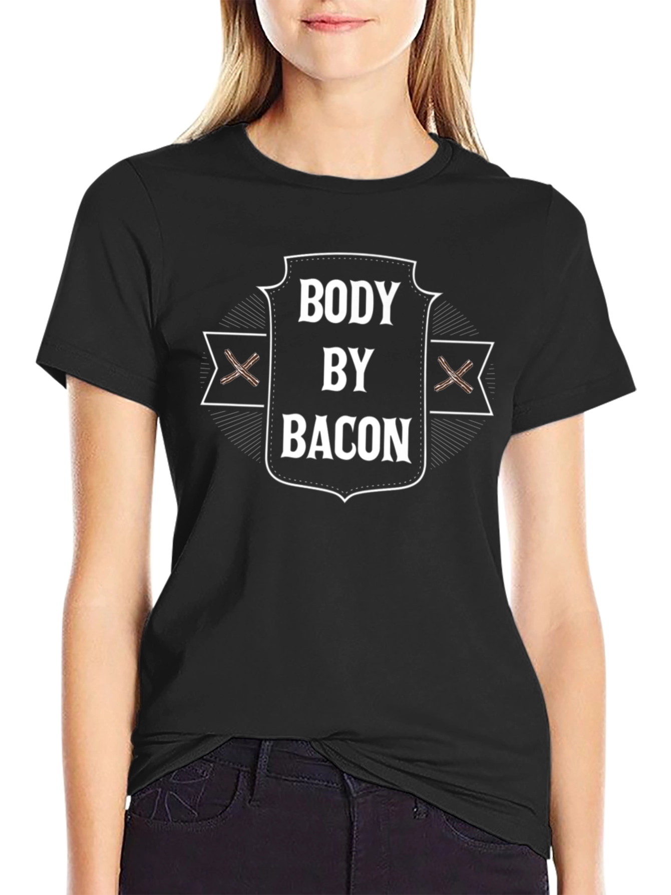 Body By Bacon Graphic Tee - Mens Black T-Shirt