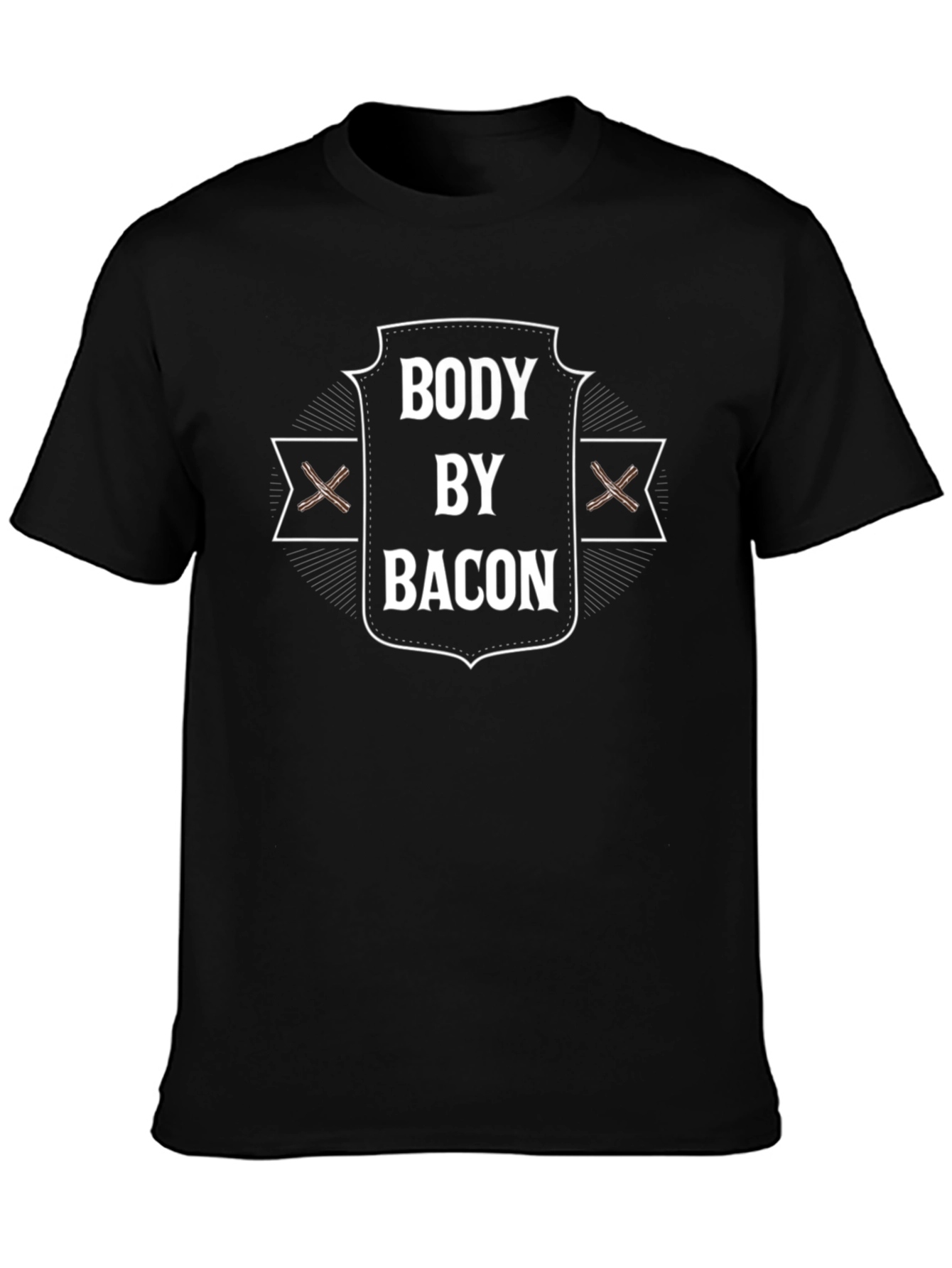 Body By Bacon Graphic Tee - Mens Black T-Shirt