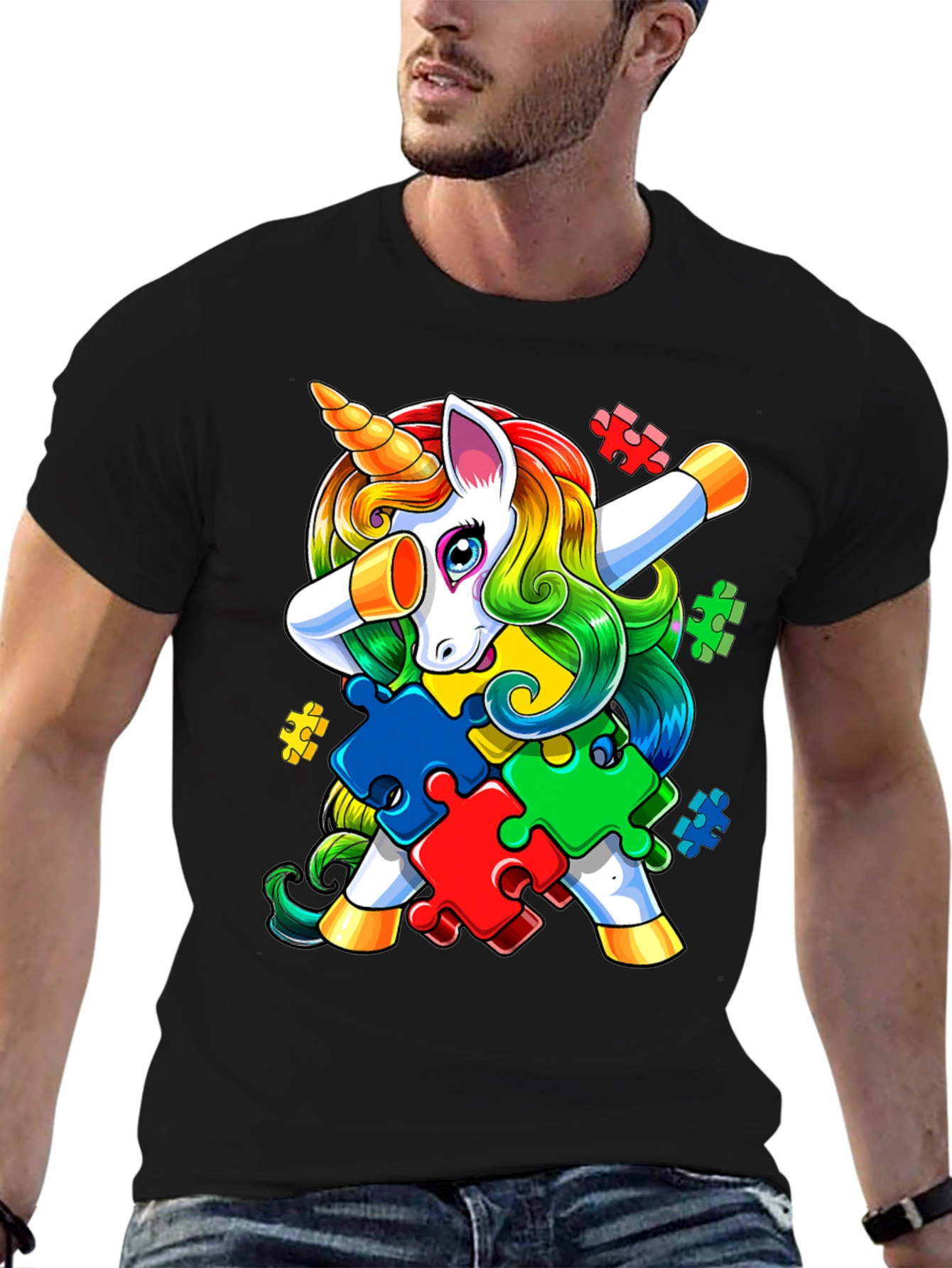 Autism Awareness Unicorn Dab T-Shirt