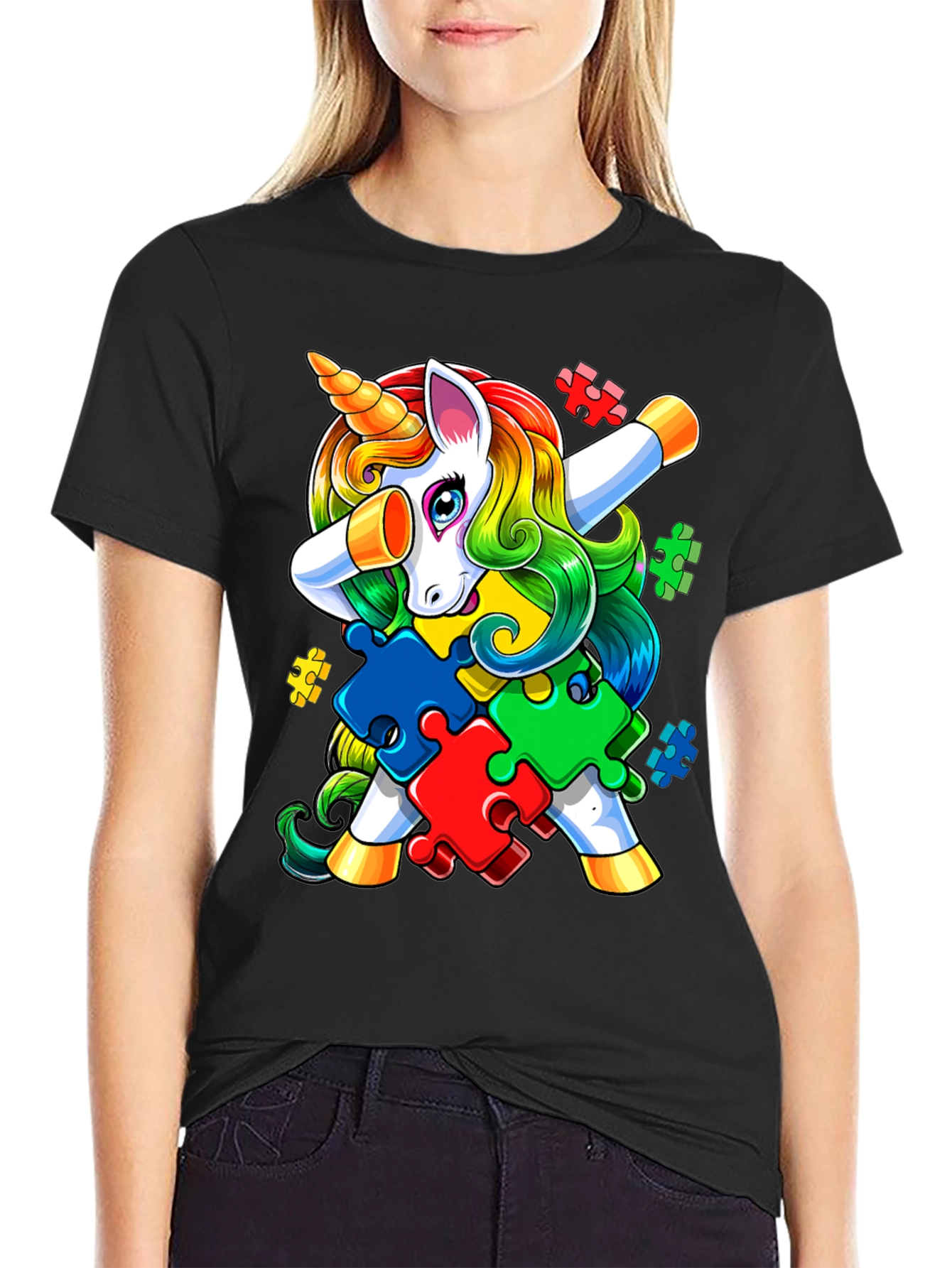 Autism Awareness Unicorn Dab T-Shirt