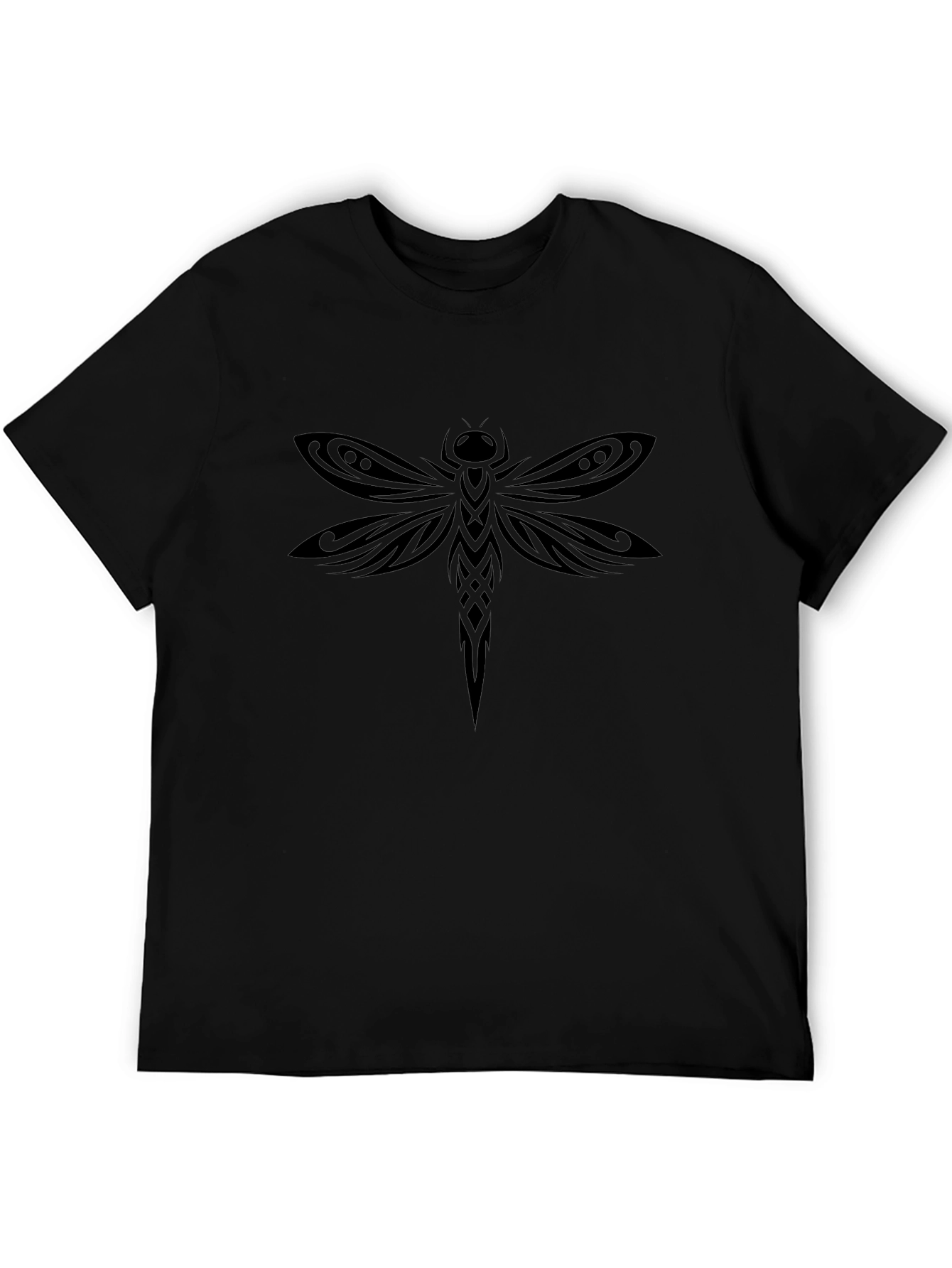 Black Dragonfly Graphic T-Shirt - Stylish Casual Wear