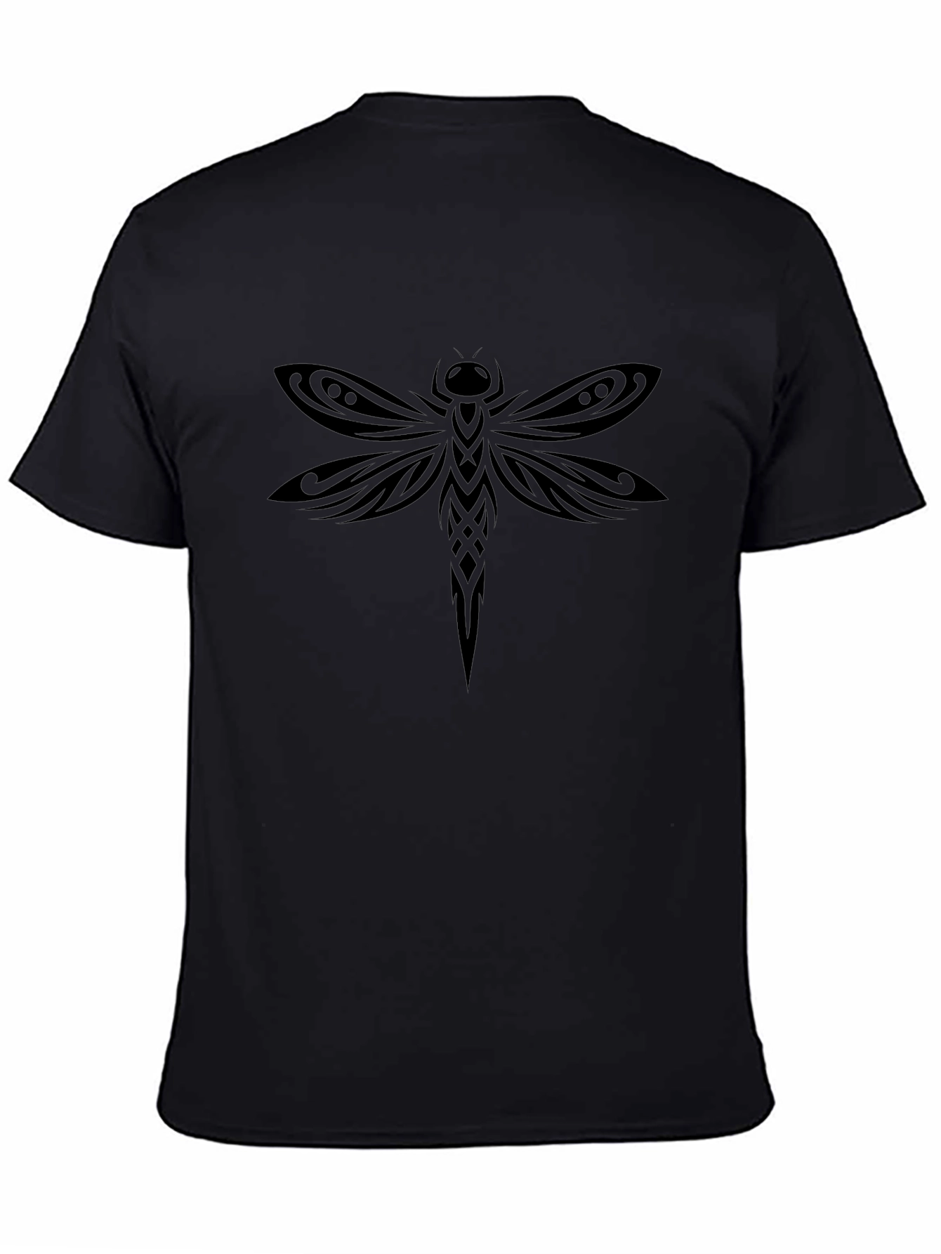 Black Dragonfly Graphic T-Shirt - Stylish Casual Wear