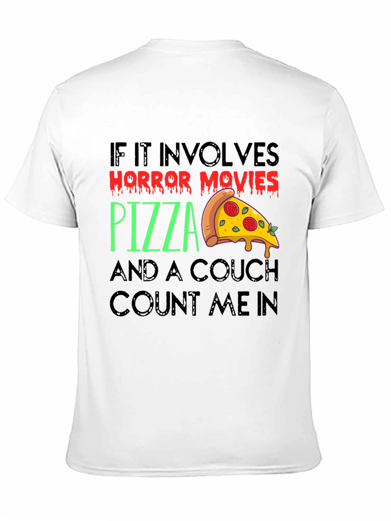 Horror Movies Pizza Couch T-Shirt