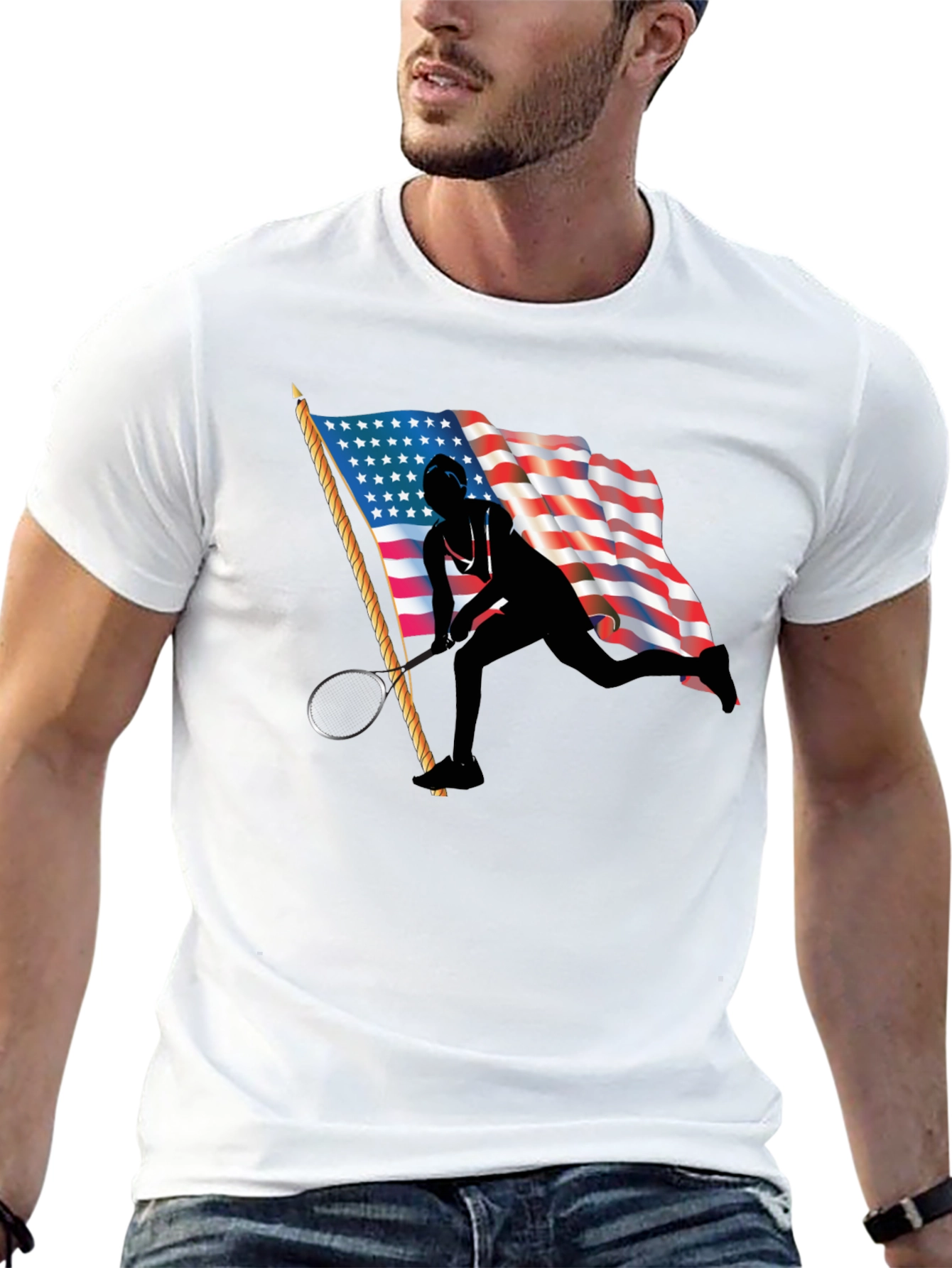 Wrestling USA Flag Graphic Tee