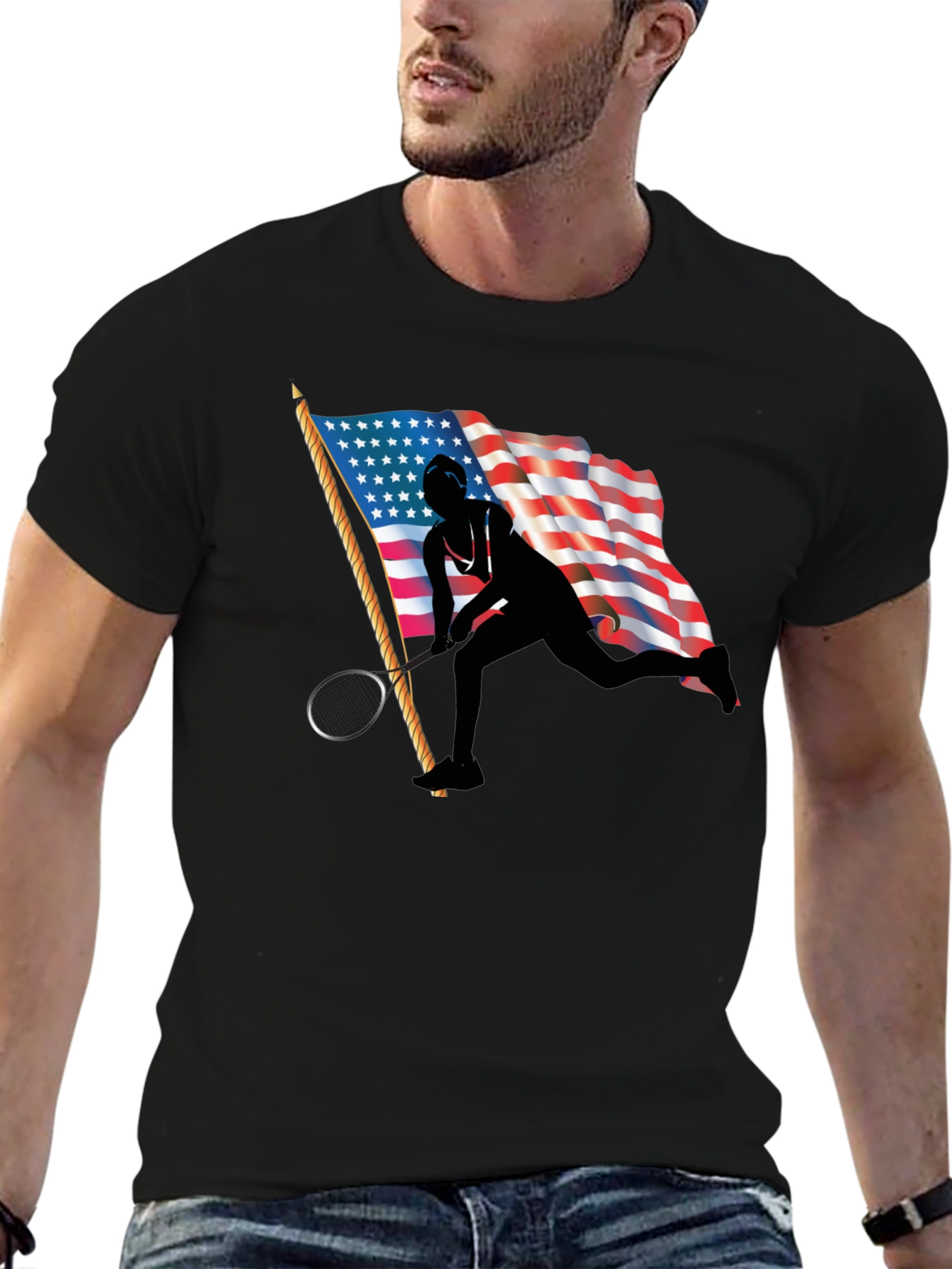 Wrestling USA Flag Graphic Tee