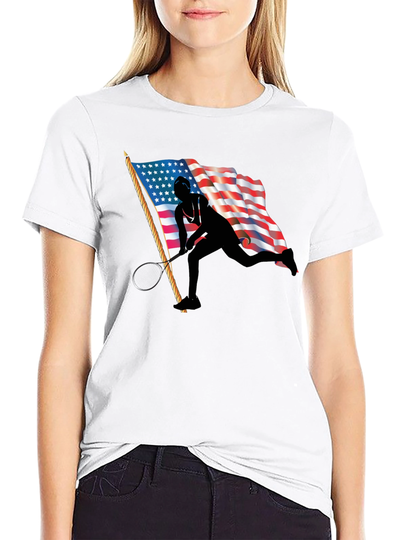 Wrestling USA Flag Graphic Tee