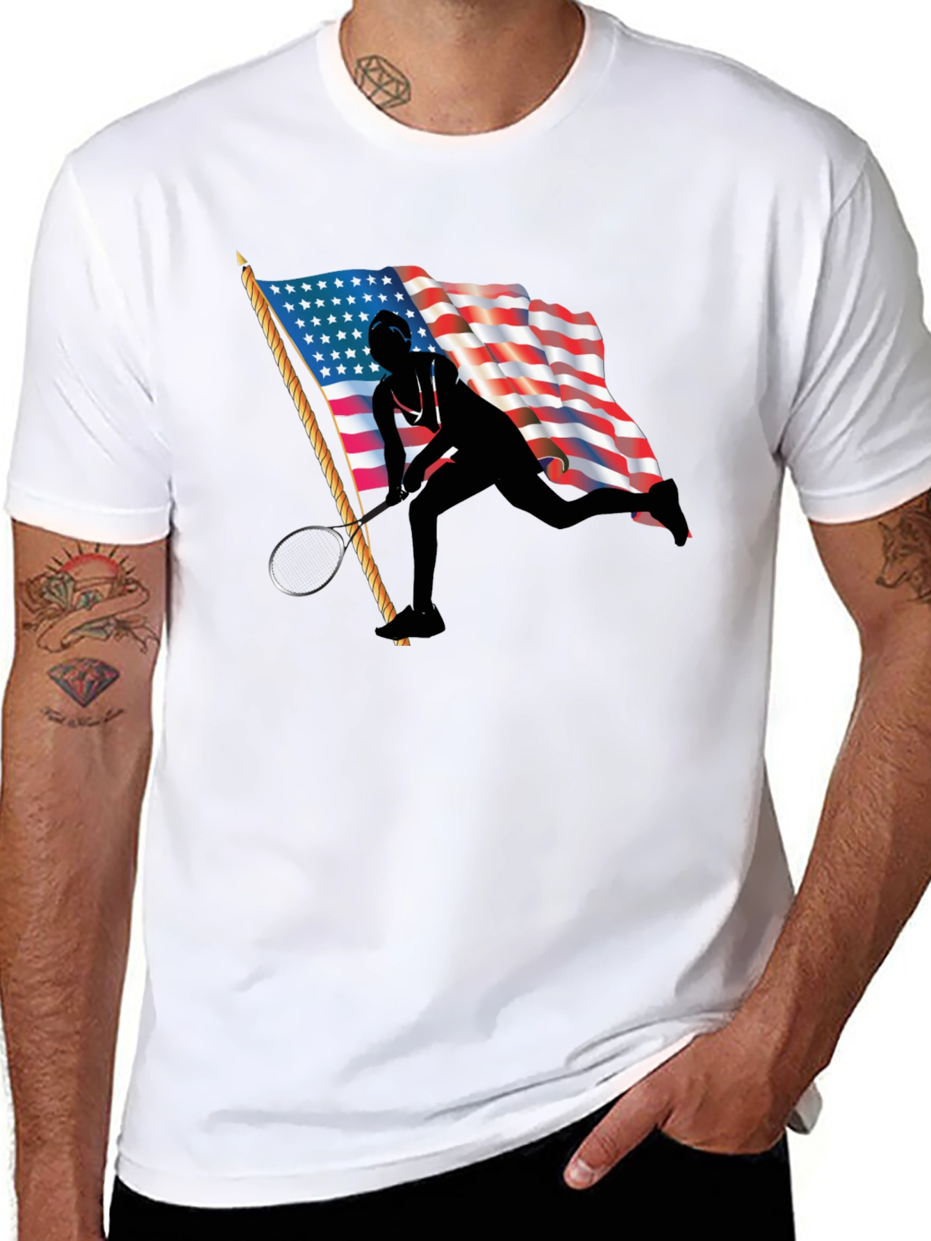 Wrestling USA Flag Graphic Tee
