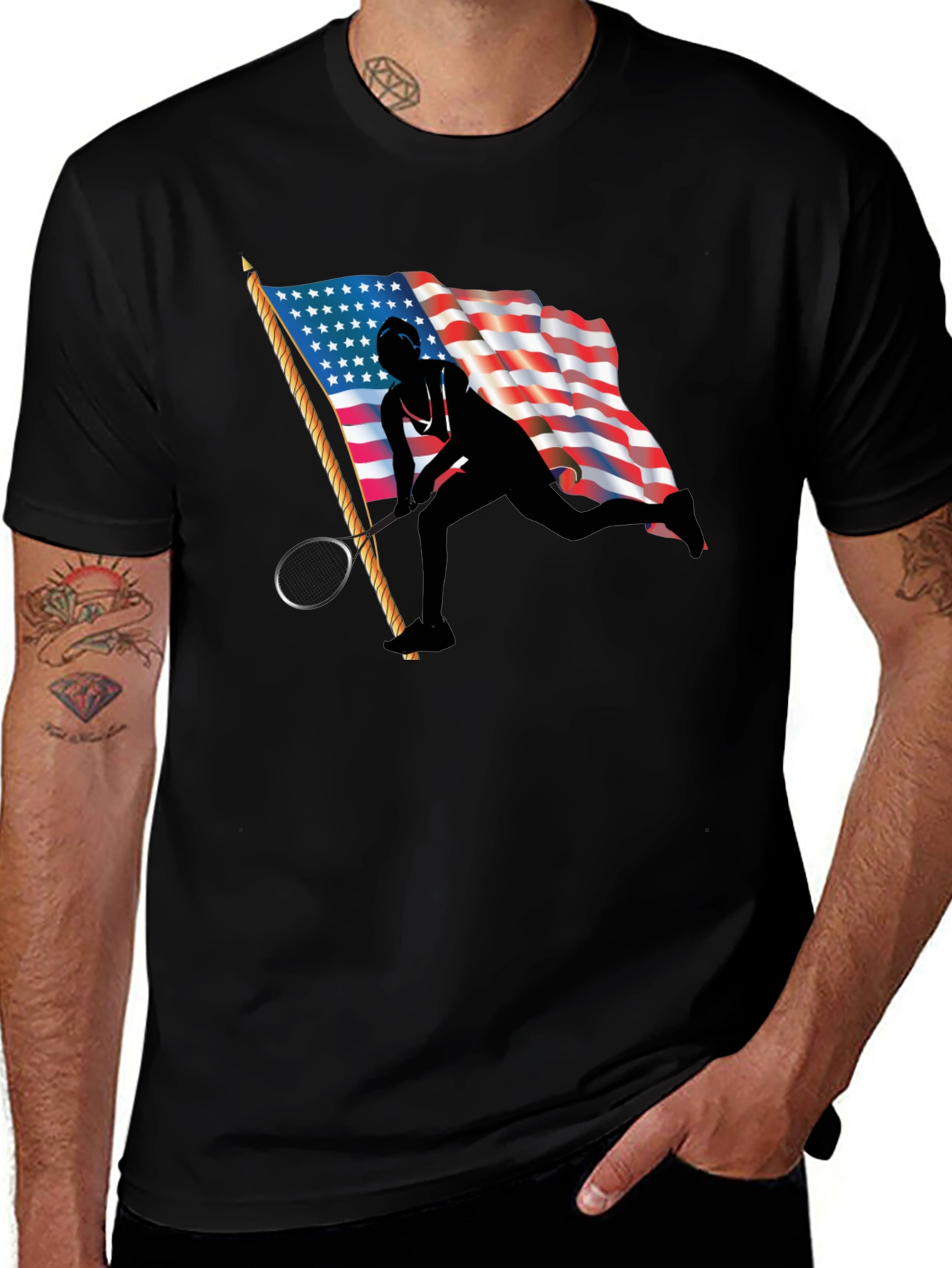 Wrestling USA Flag Graphic Tee