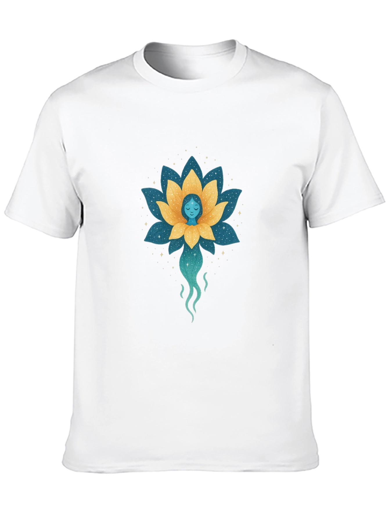 Lotus Flower Spirit Graphic Tee - Black
