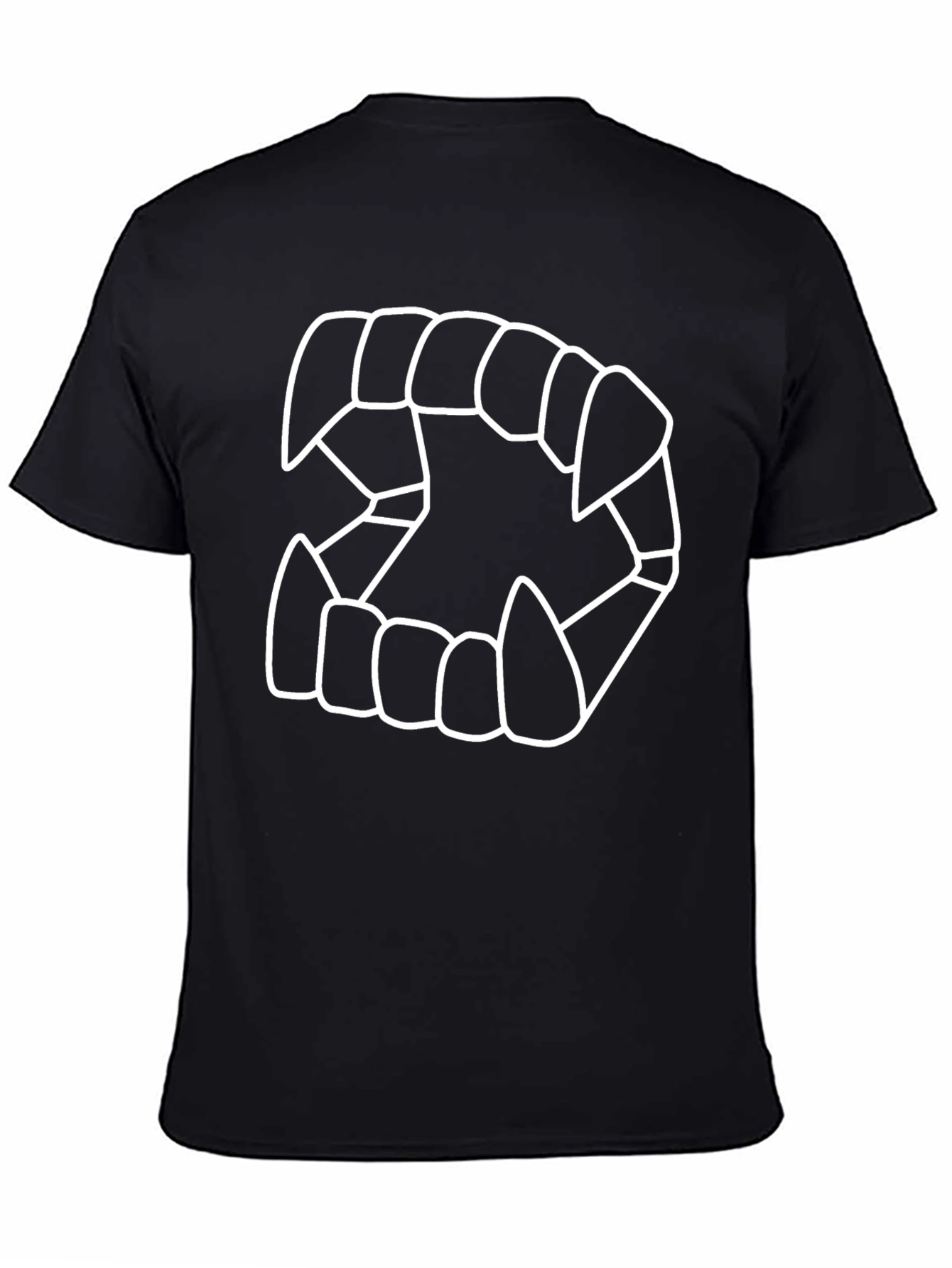 Vampire Teeth Graphic Tee - Black Cotton T-Shirt