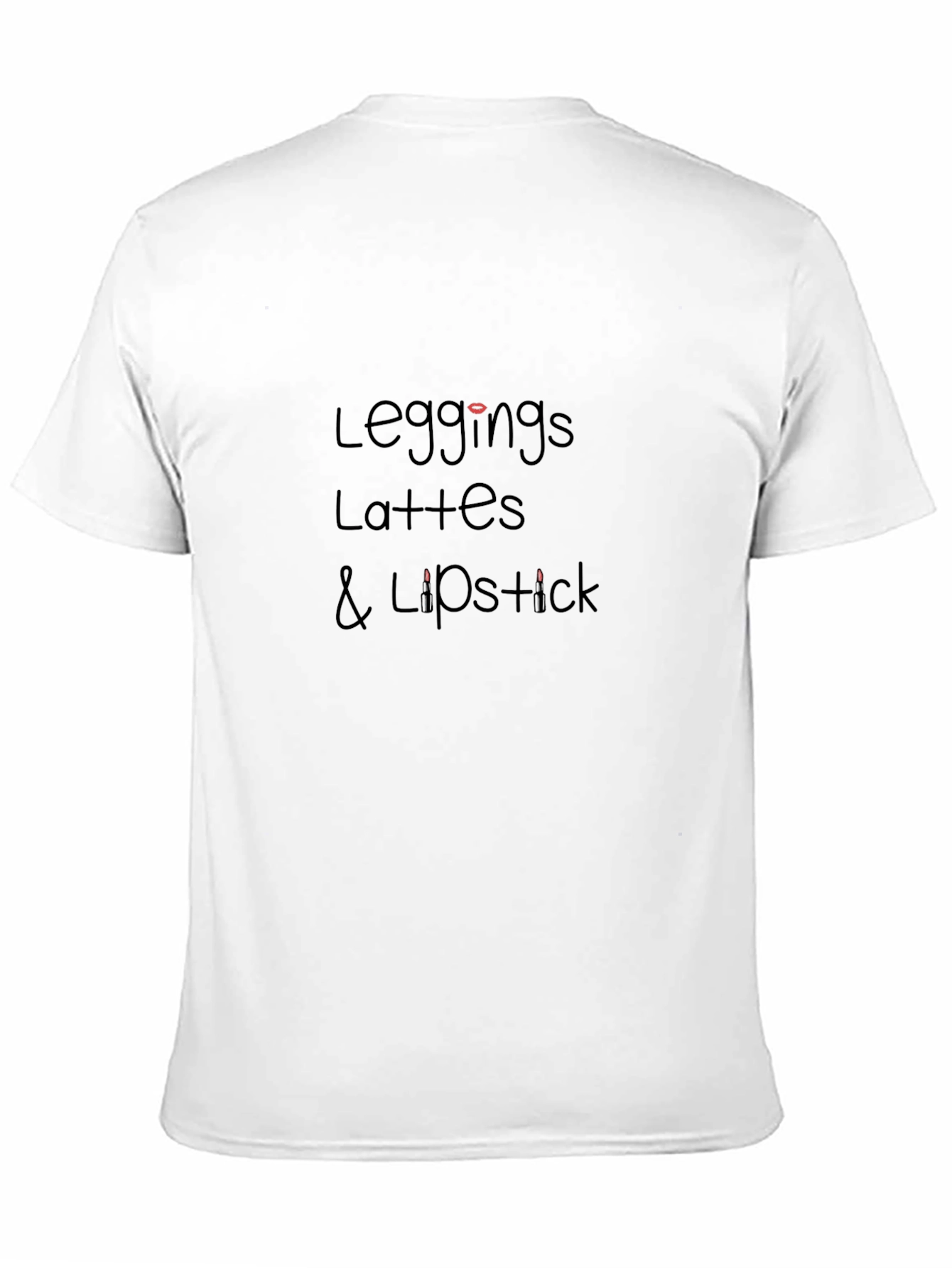 Leggings Lattes and Lipstick Graphic Tee - Black