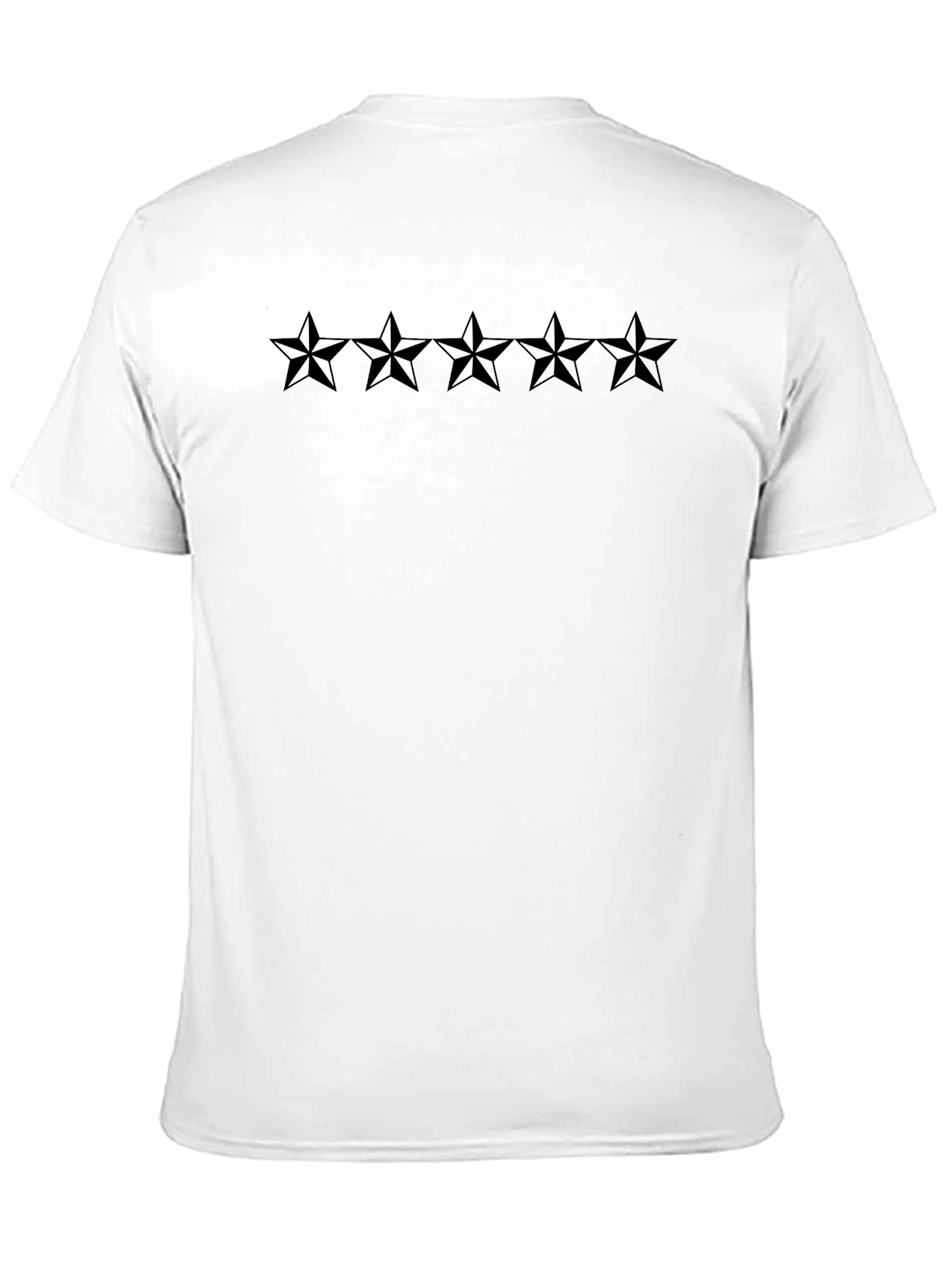 Five Star Black T-Shirt - Classic Design