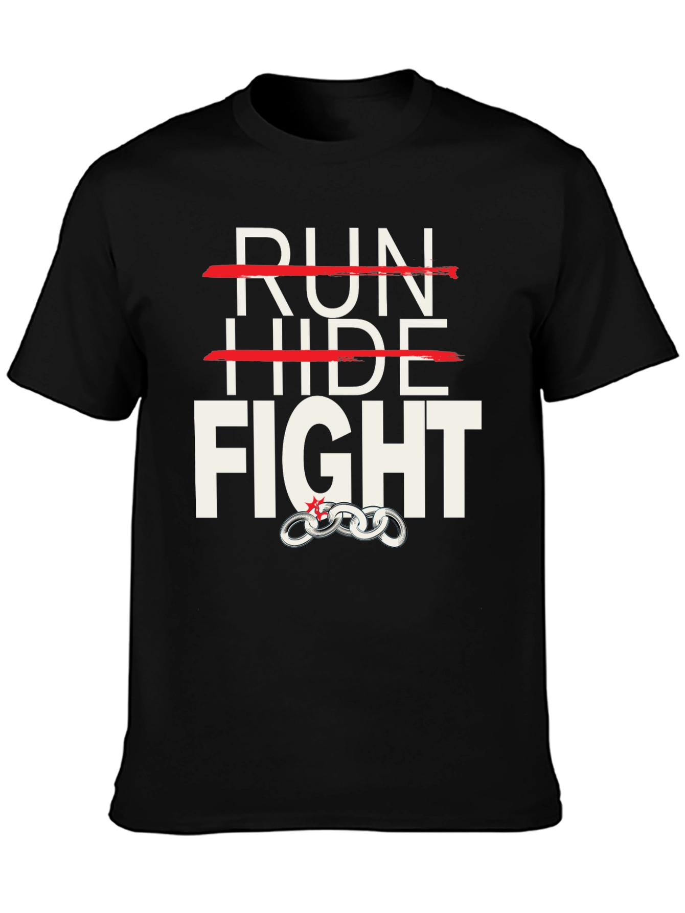 Run Hide Fight Graphic T-Shirt