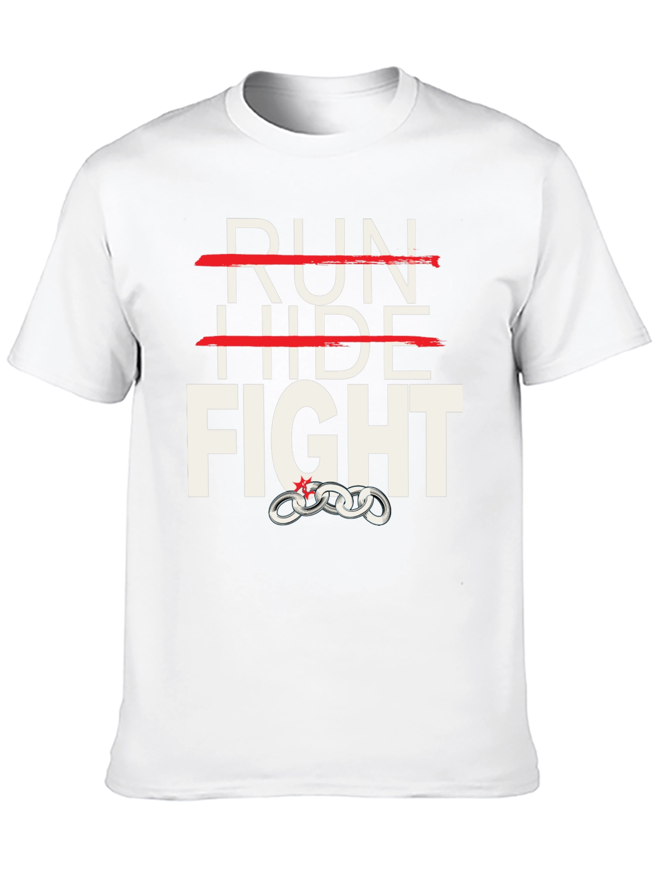 Run Hide Fight Graphic T-Shirt