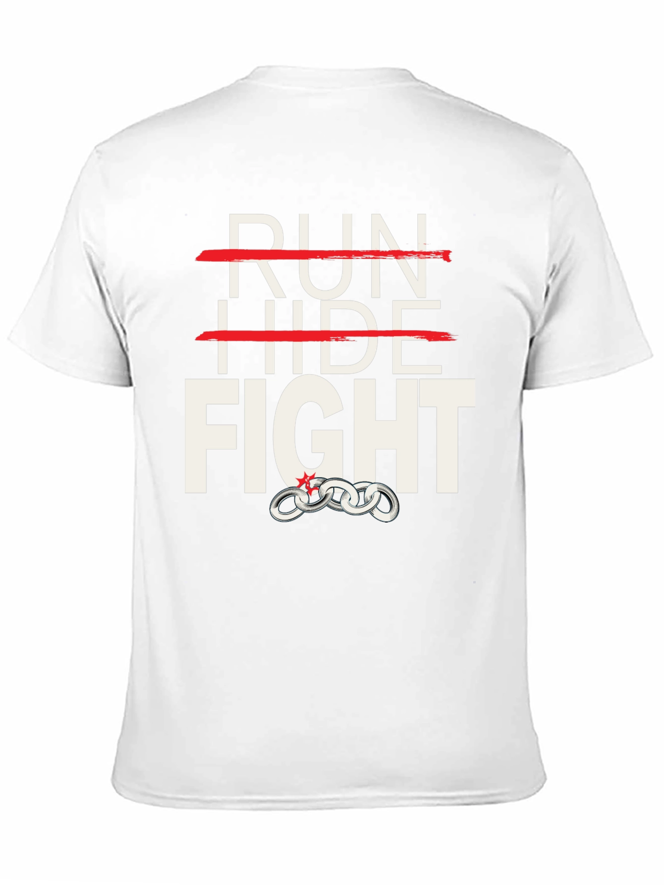 Run Hide Fight Graphic T-Shirt