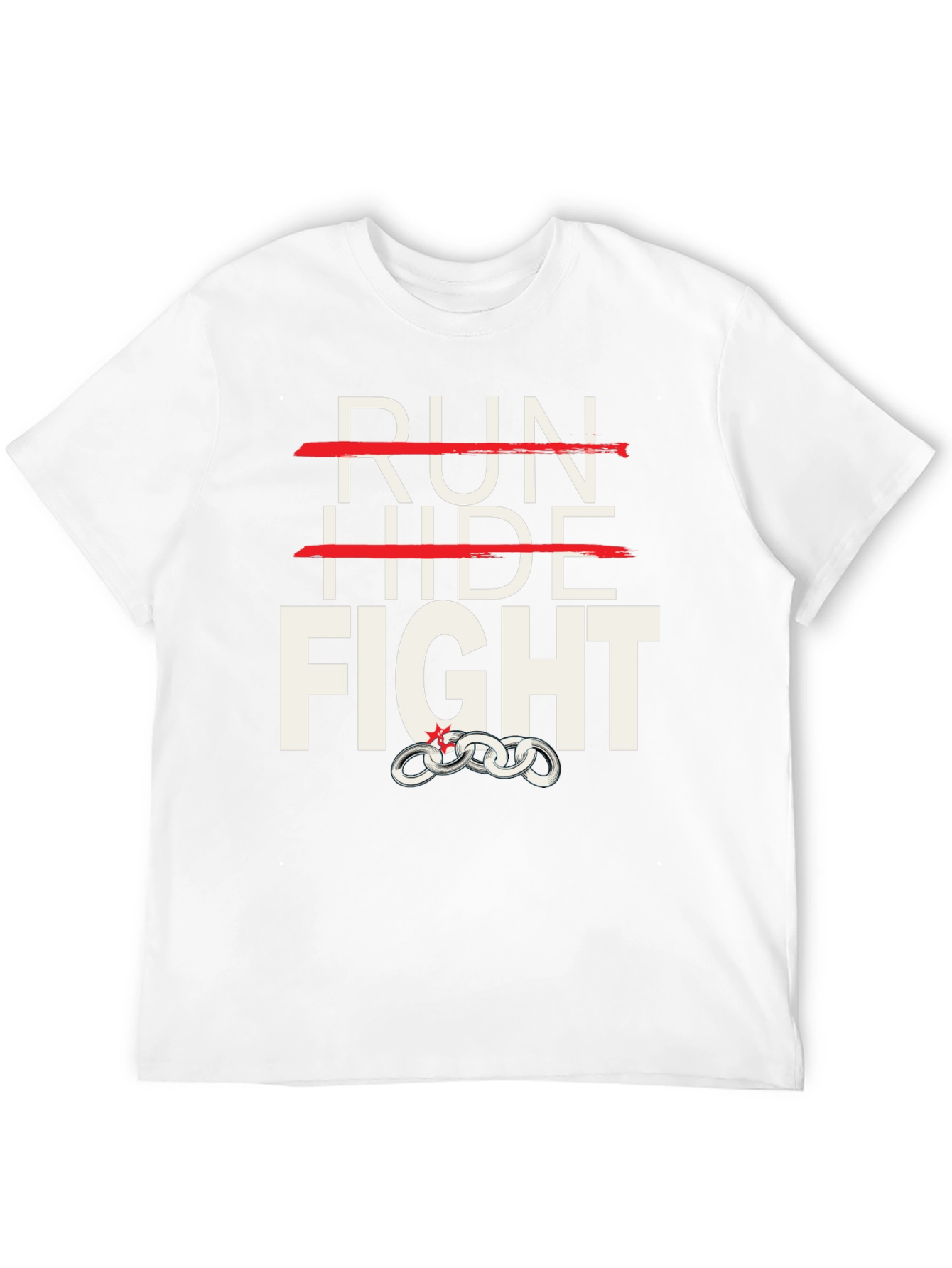 Run Hide Fight Graphic T-Shirt