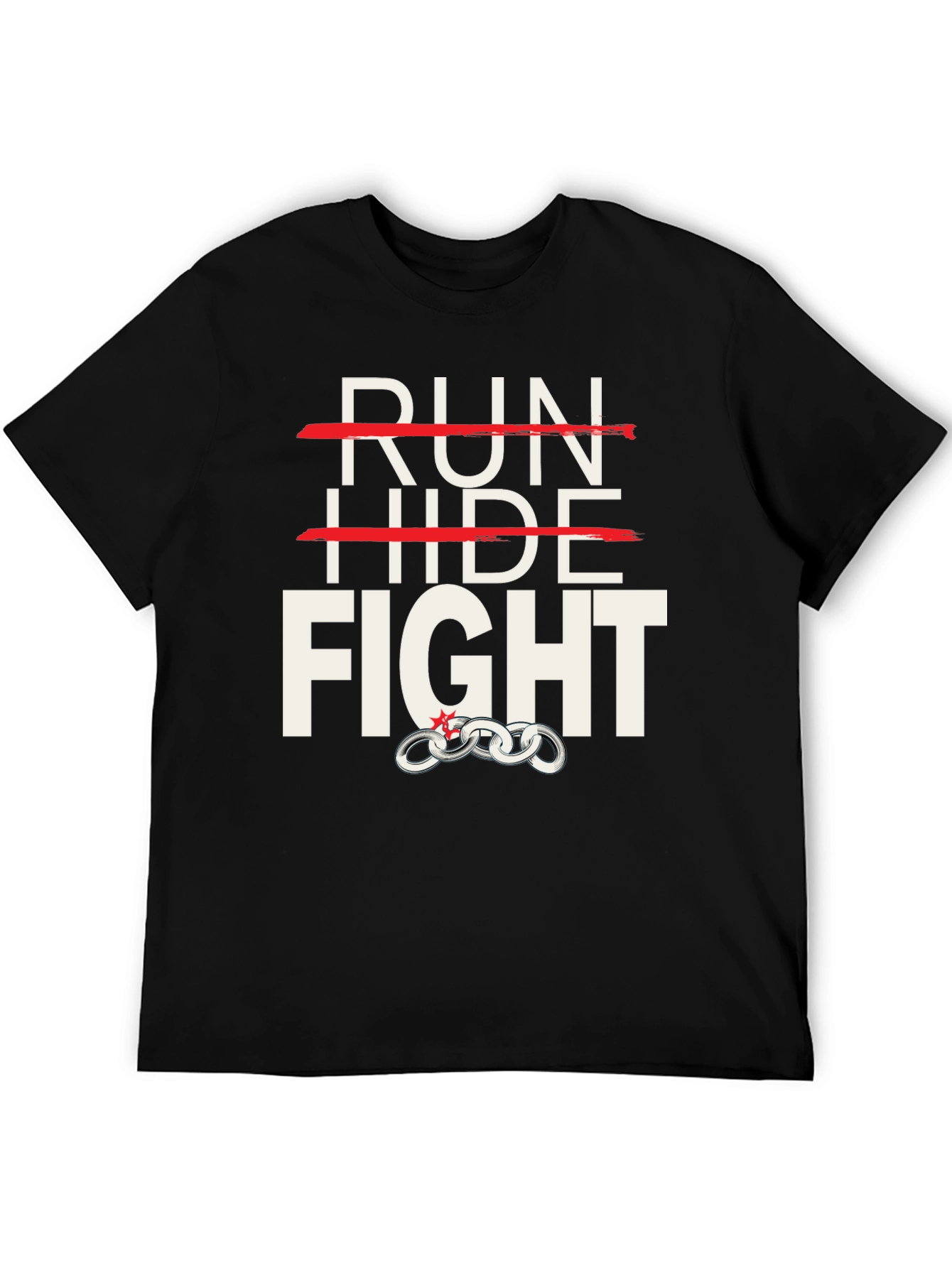 Run Hide Fight Graphic T-Shirt