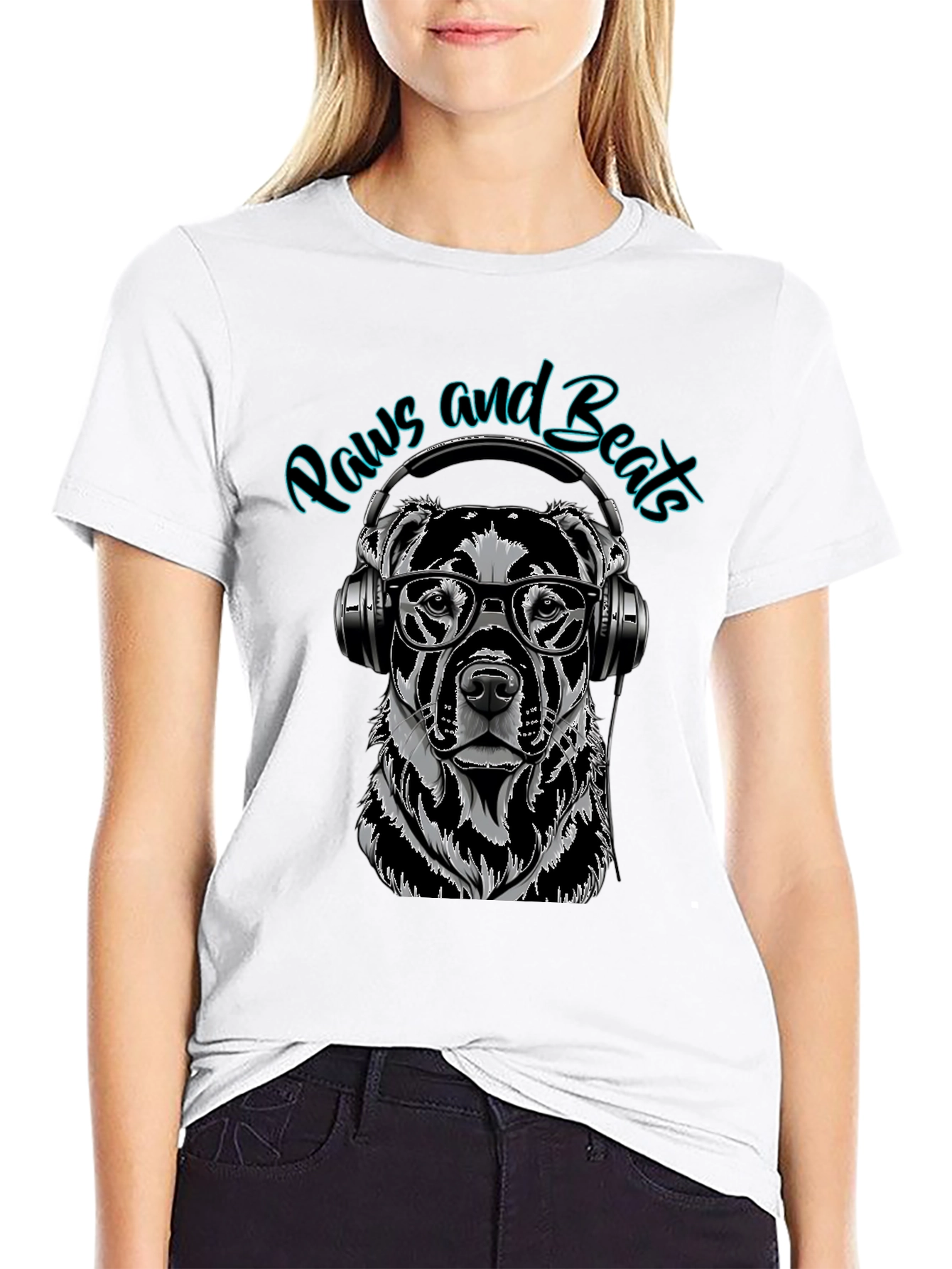 Paws and Beats Dog Graphic Tee