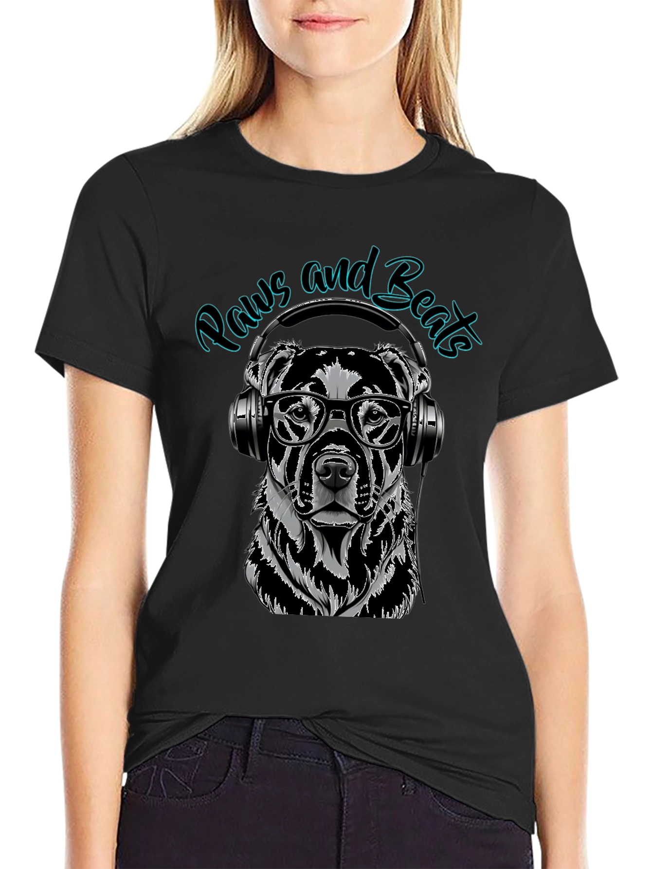 Paws and Beats Dog Graphic Tee