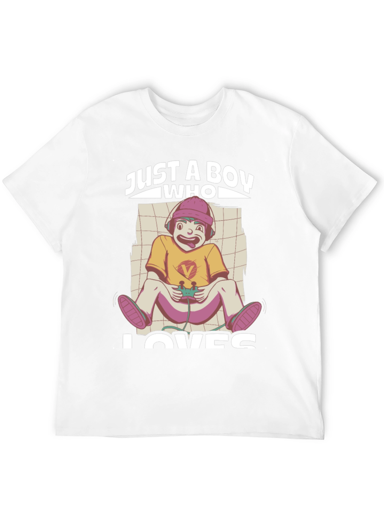 Just a Boy Who Loves Gaming Black T-Shirt