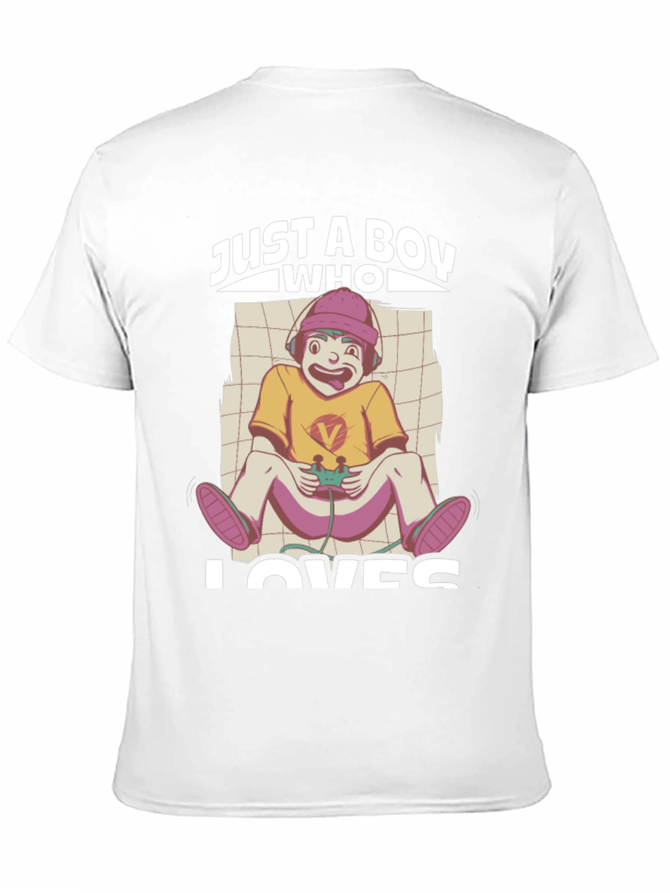 Just a Boy Who Loves Gaming Black T-Shirt