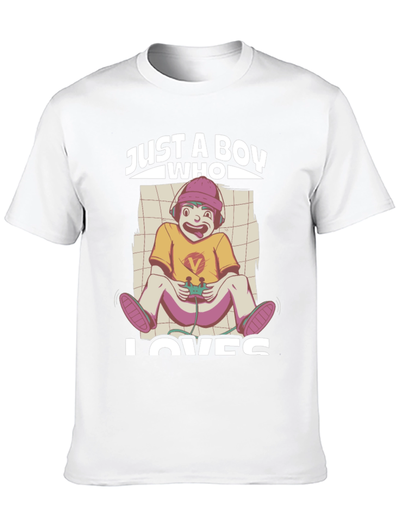 Just a Boy Who Loves Gaming Black T-Shirt