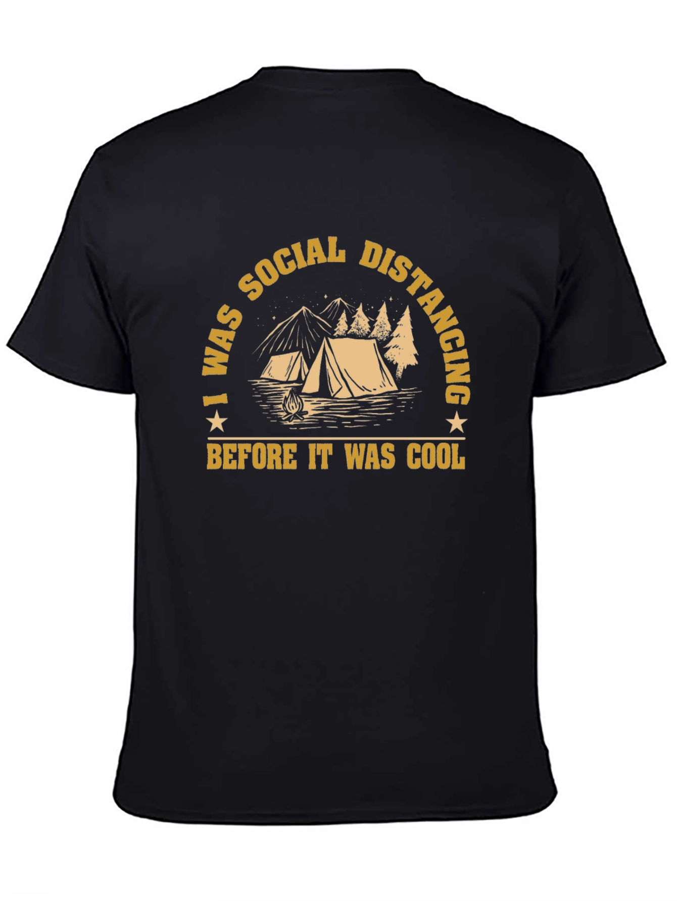 Social Distancing Camping Graphic Tee