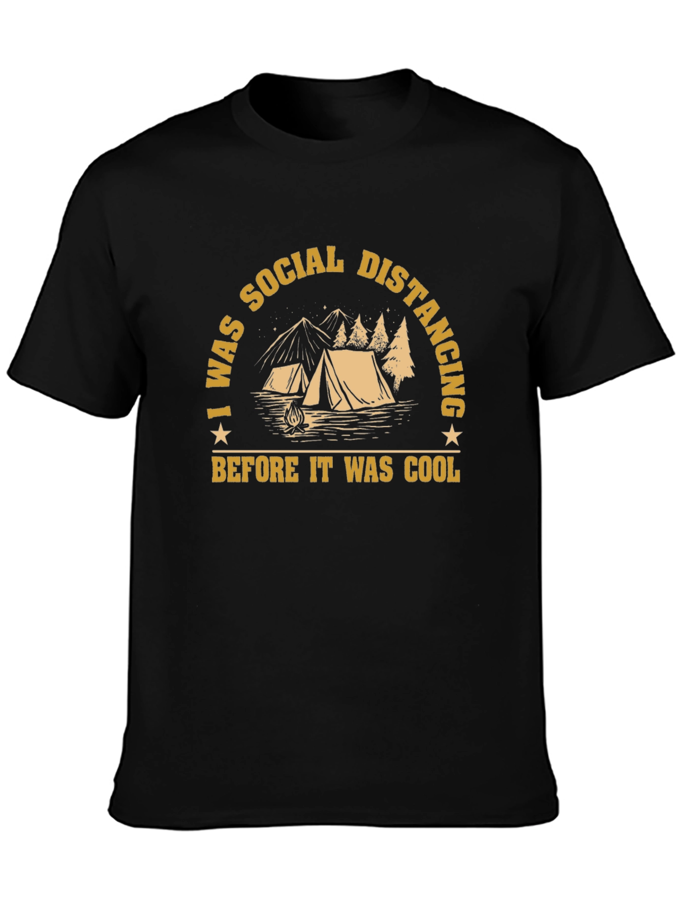 Social Distancing Camping Graphic Tee
