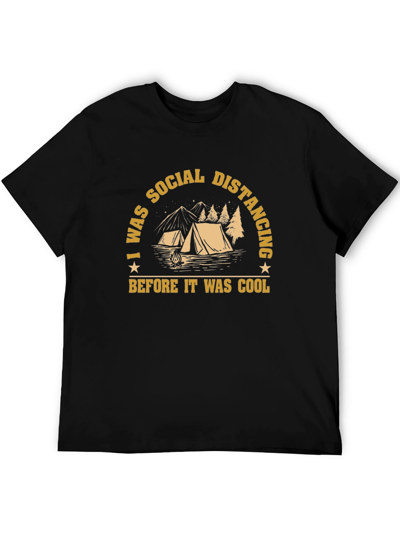 Social Distancing Camping Graphic Tee
