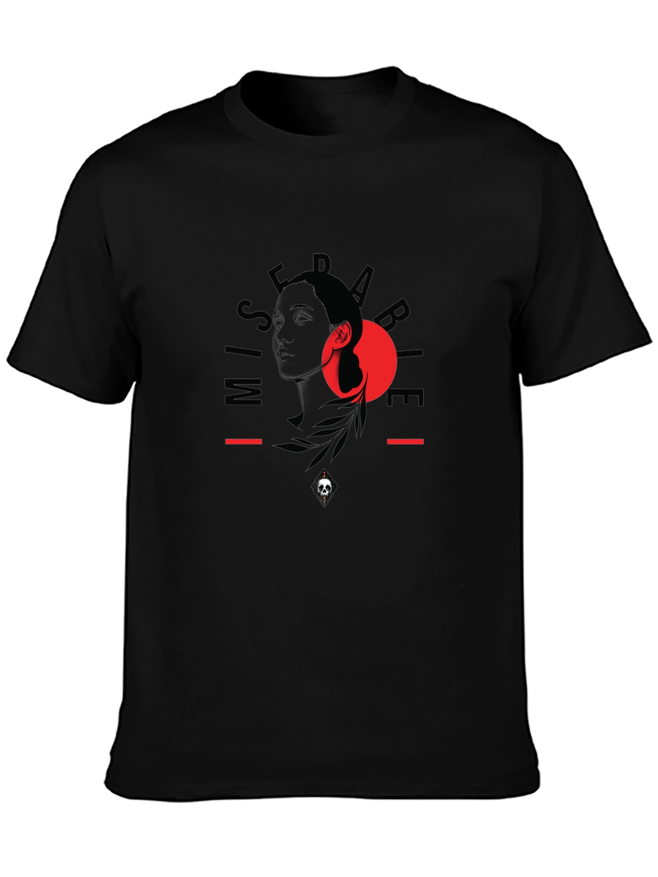 Graphic Print Black T-Shirt - Unisex Casual Tee
