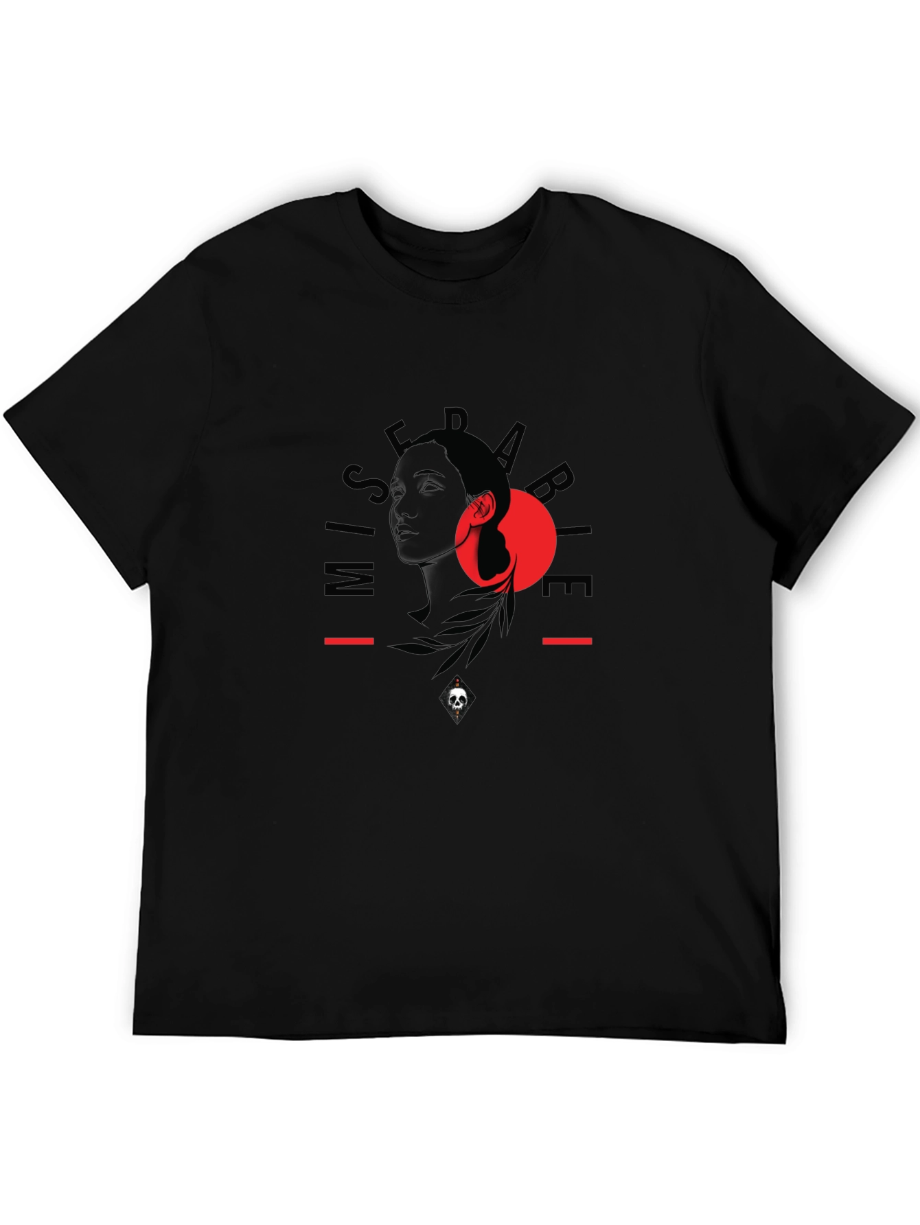 Graphic Print Black T-Shirt - Unisex Casual Tee