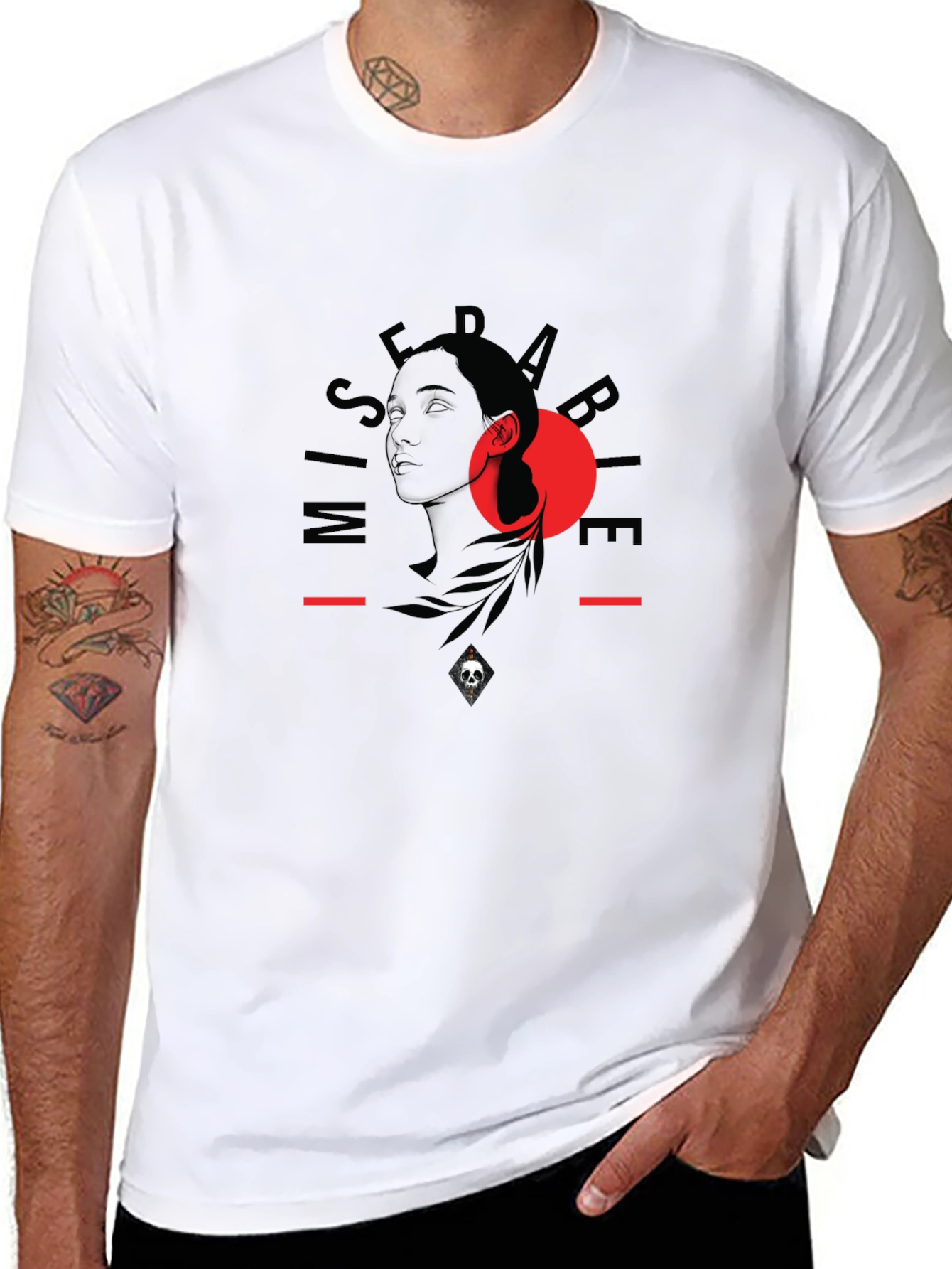 Graphic Print Black T-Shirt - Unisex Casual Tee