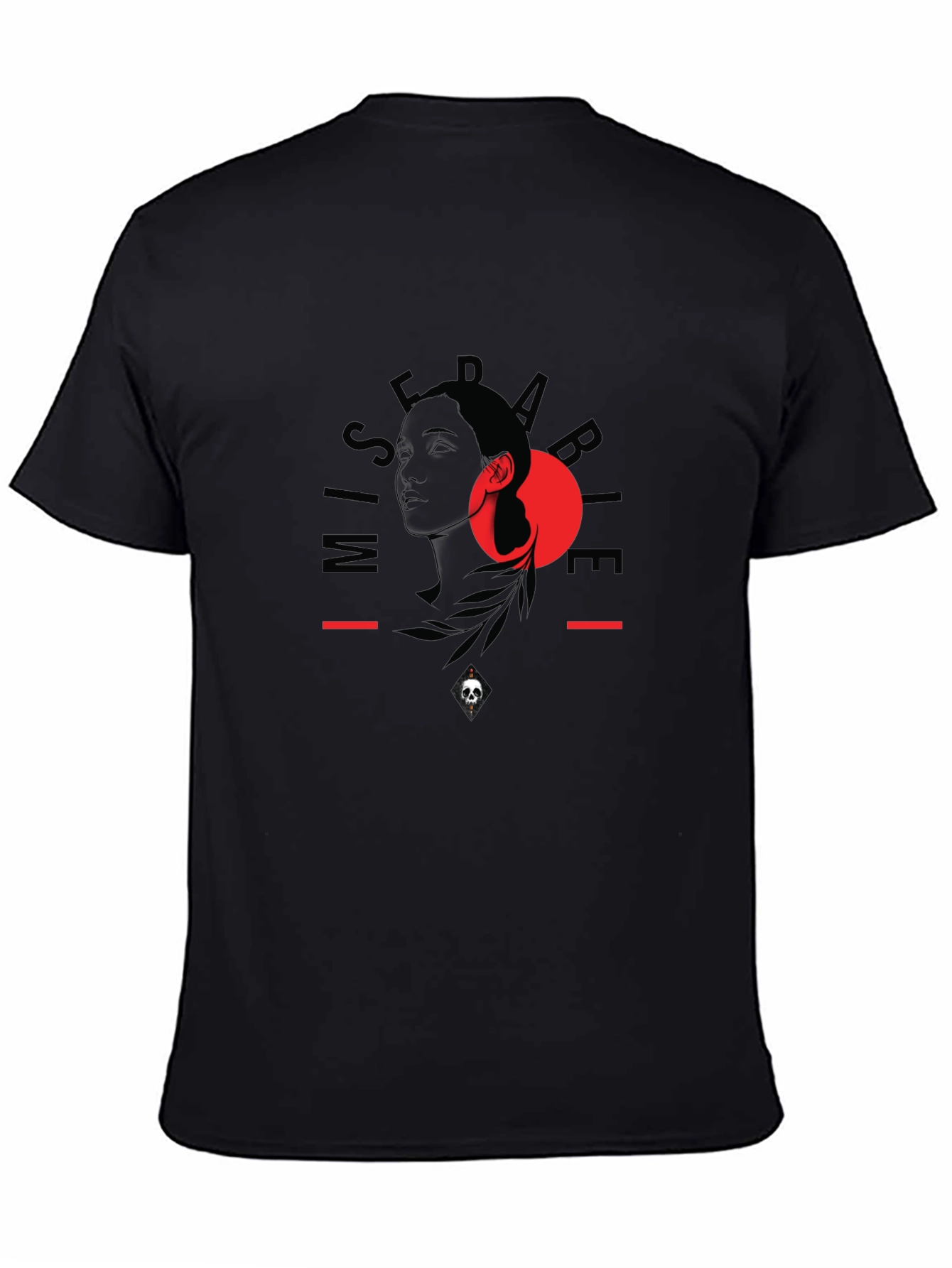 Graphic Print Black T-Shirt - Unisex Casual Tee